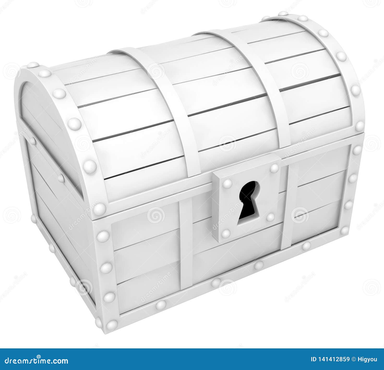 Treasure Chest White stock illustration. Illustration of deposit 141412859