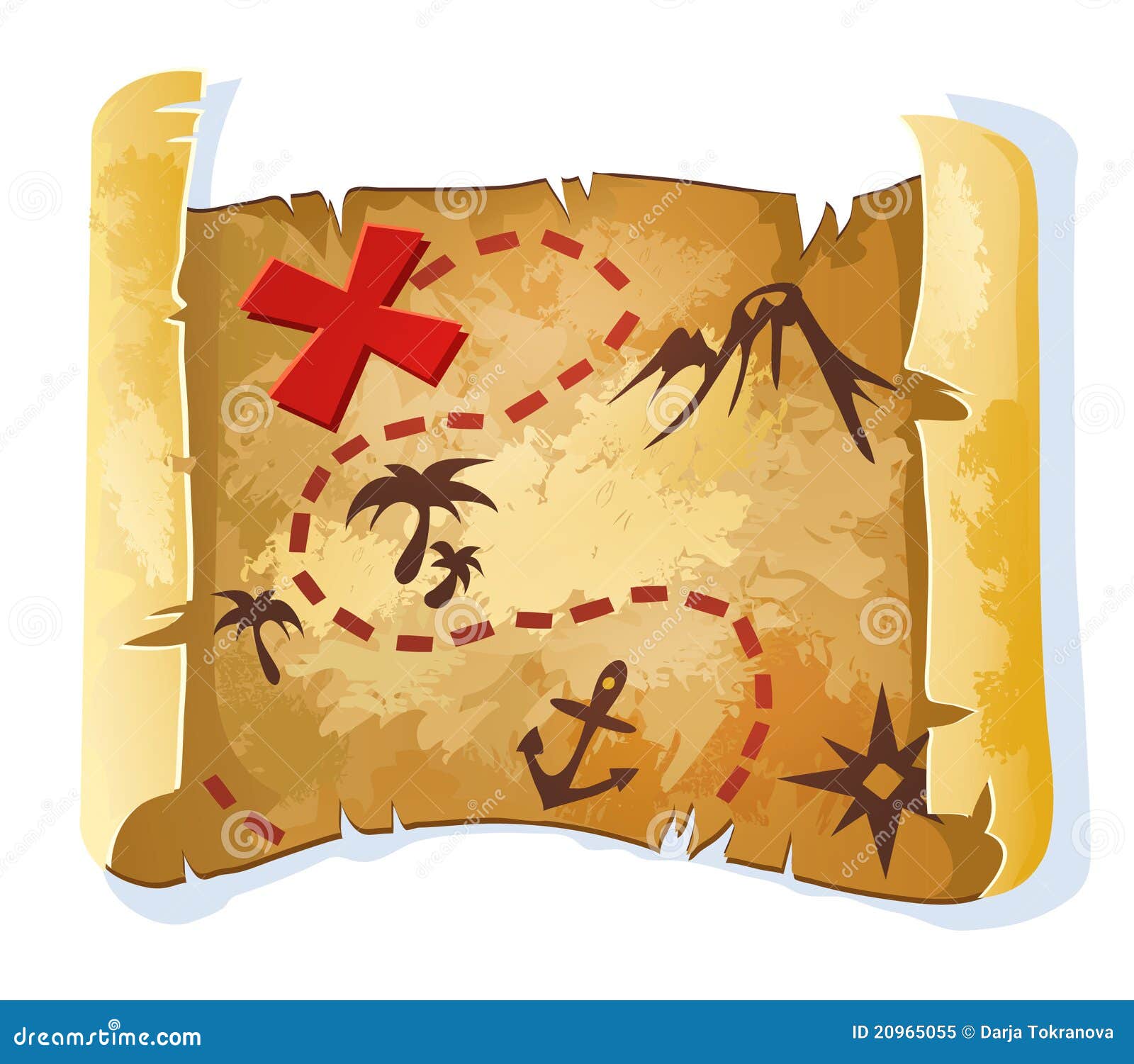 treasure map stock vector illustration of book blank