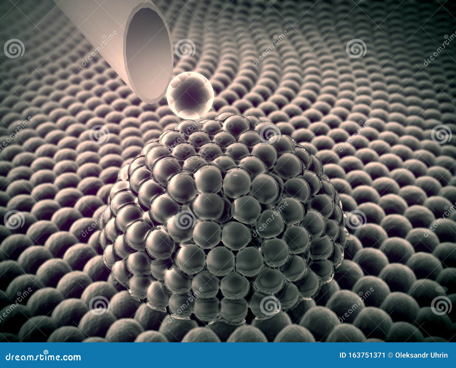 Drop Of Medication Under The Microscope Stock Image