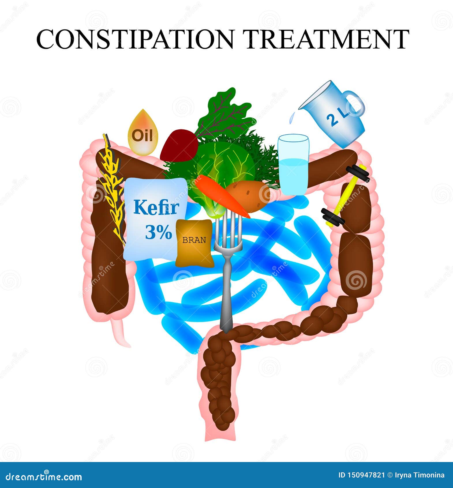 Treatment Of Constipation With Probiotics. Lactobacillus. Feces In