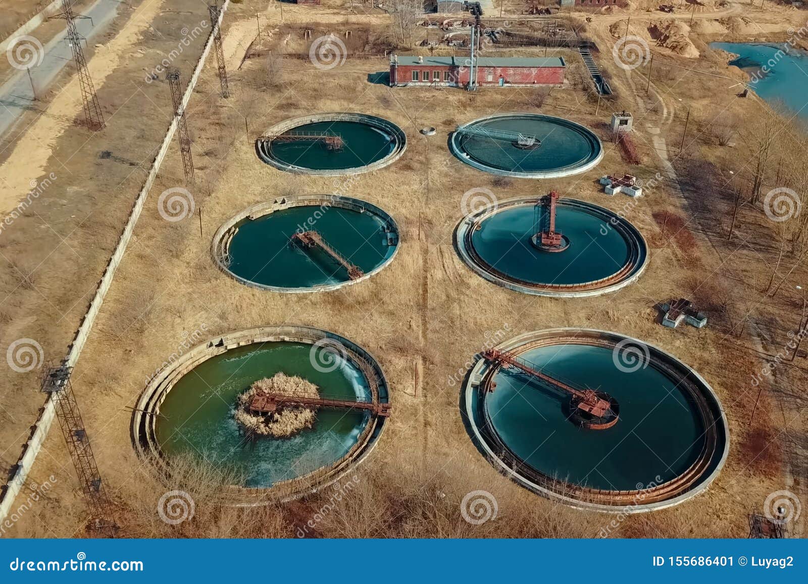 Treatment Facilities, Wastewater Treatment Infrastructure Stock Image