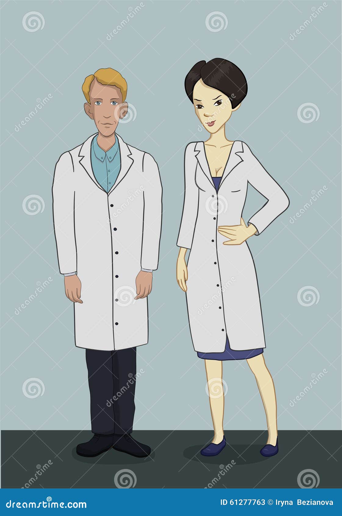 Treatment in the Hospital - Checkup at Doctors Stock Illustration ...