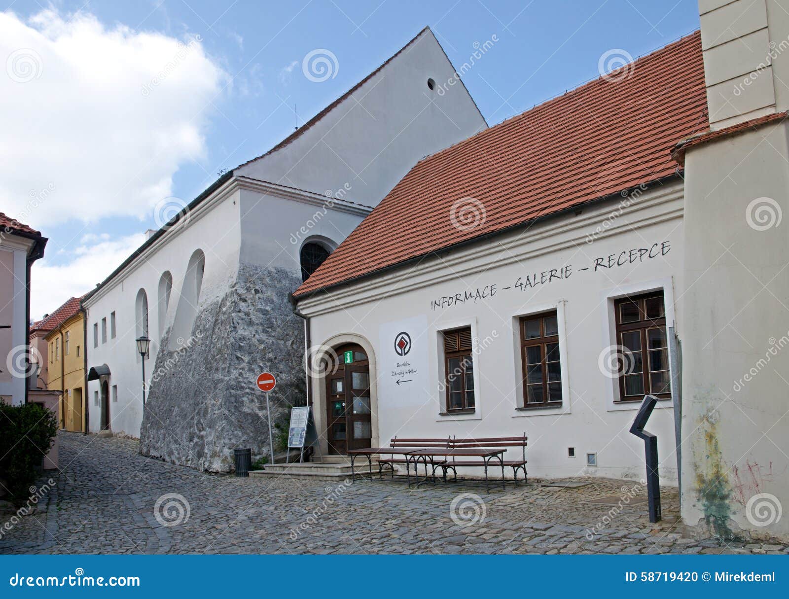 Trebic, República Checa. Cuarto judío en la ciudad de Trebic Así como cementerio y la basílica judíos del St Procopius fue registrado en lista de la UNESCO de herencia cultural y natural , Moravia, República Checa