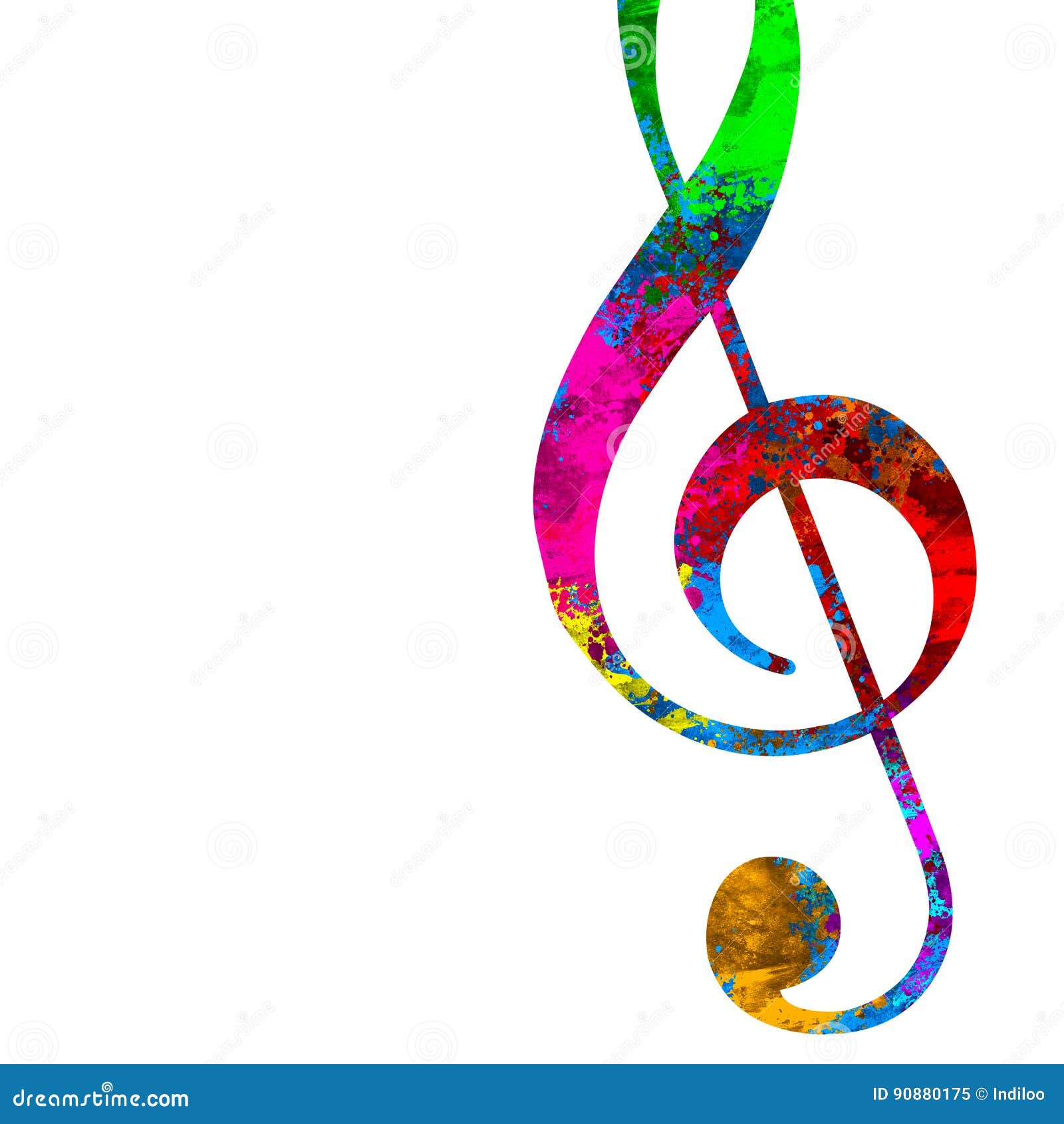 Colourful Treble Clef Stock Illustrations – 265 Colourful Treble