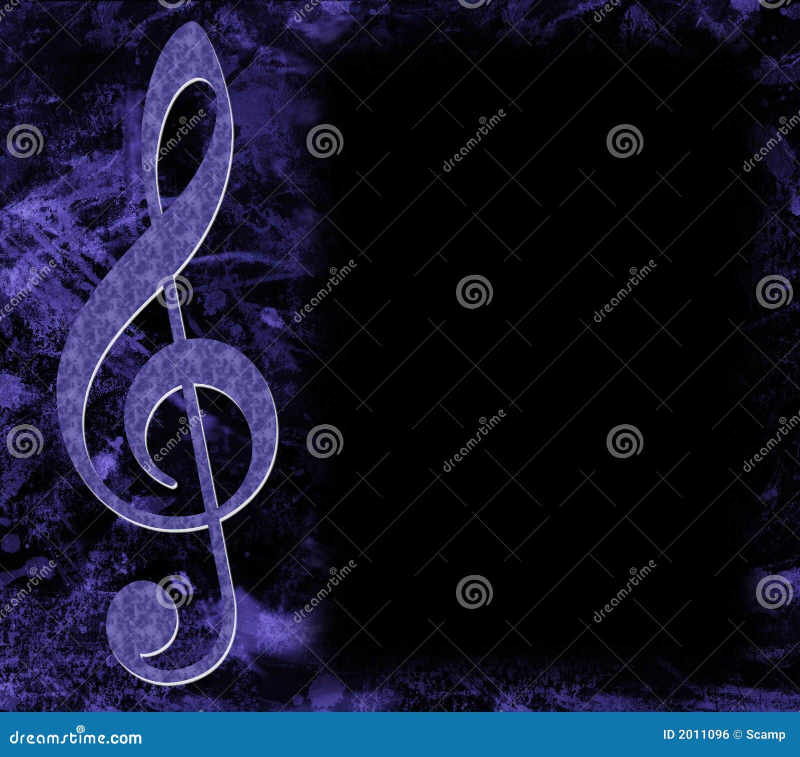 treble clef musical poster