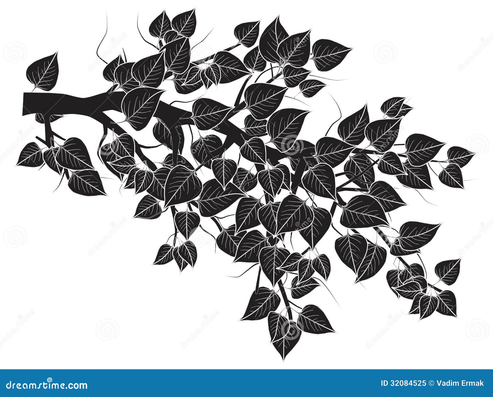 Download Tree branch silhouette stock vector. Illustration of ...