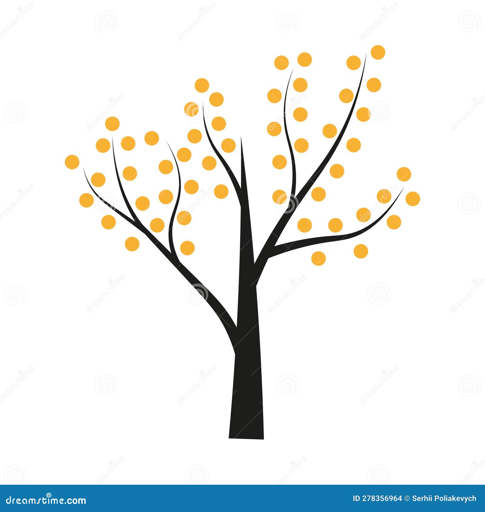 tree colored dots on green background for decorative . summer background.  .