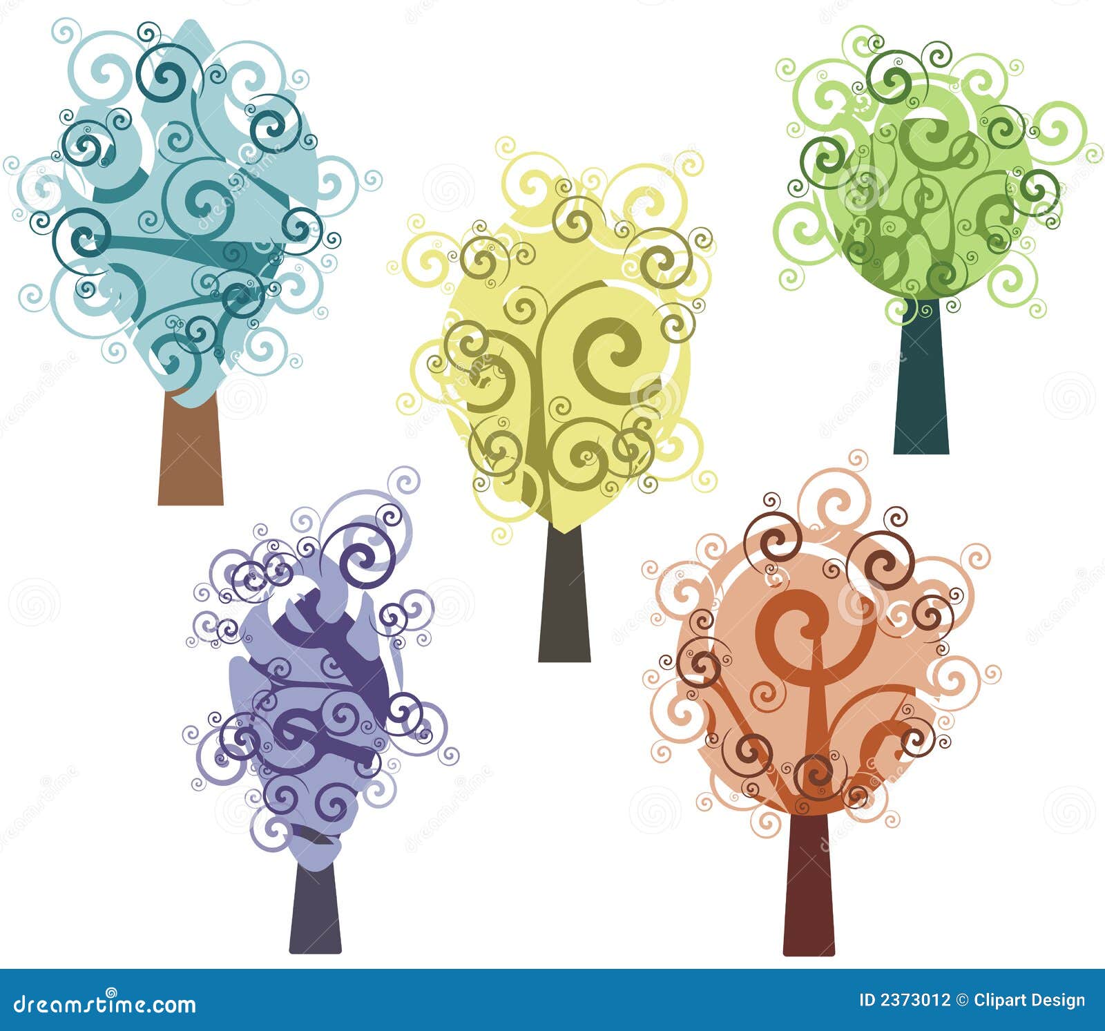 Fancy Tree vector illustration © benchart (#3688273)