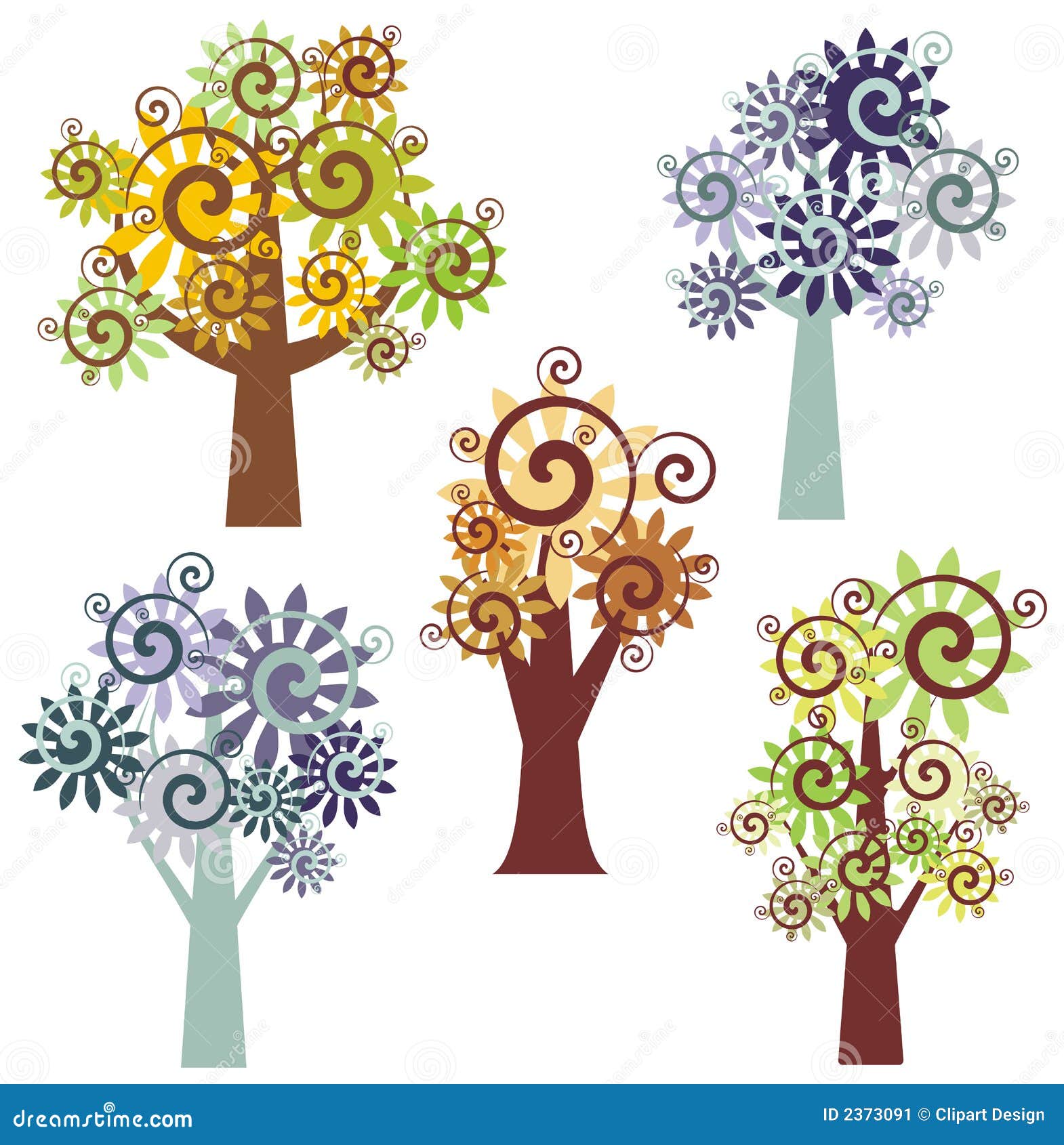 tree design series stock vector illustration of foliage tree design