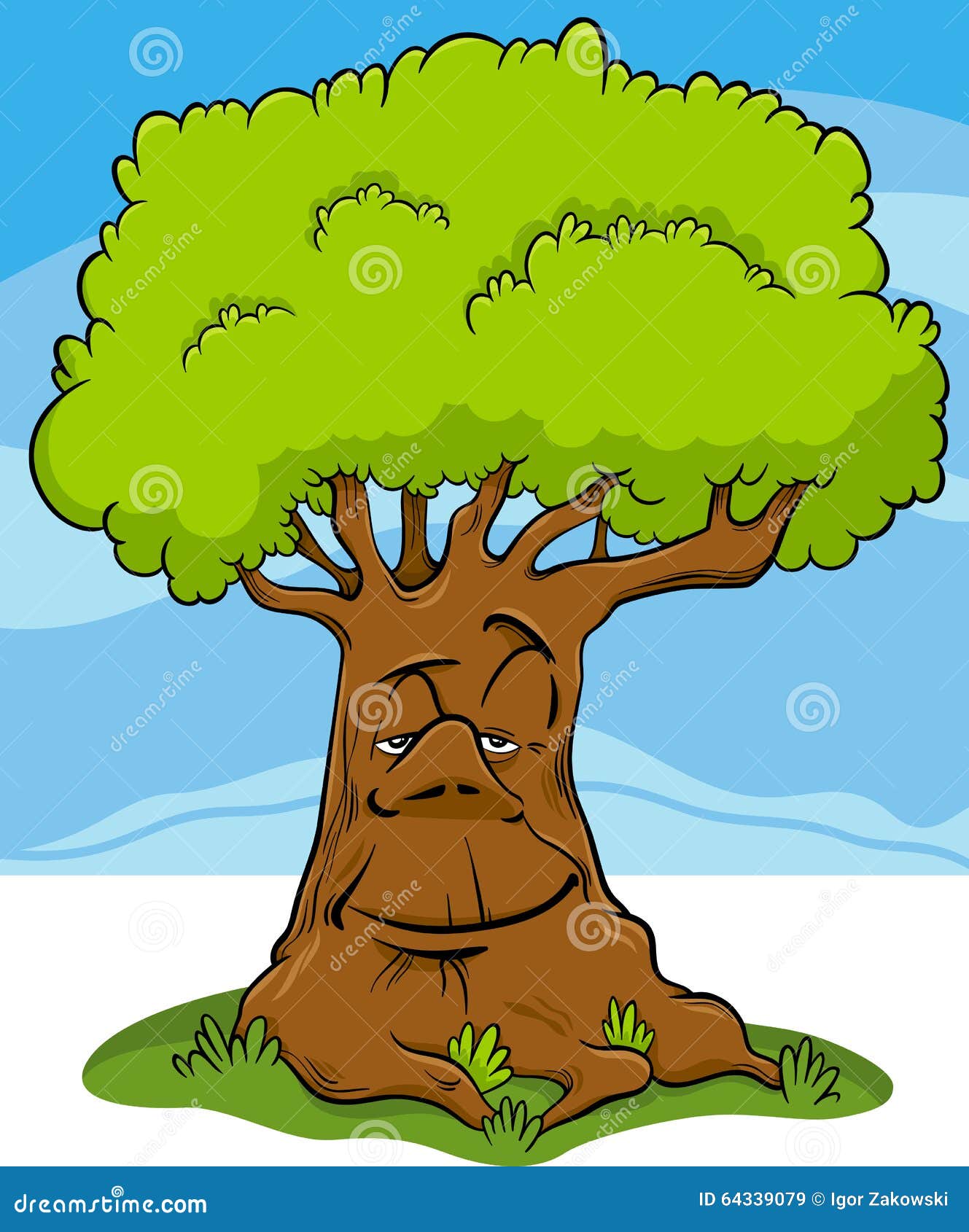 Tree Fantasy Character Cartoon Stock Vector - Illustration of nature,  imagination: 64339079