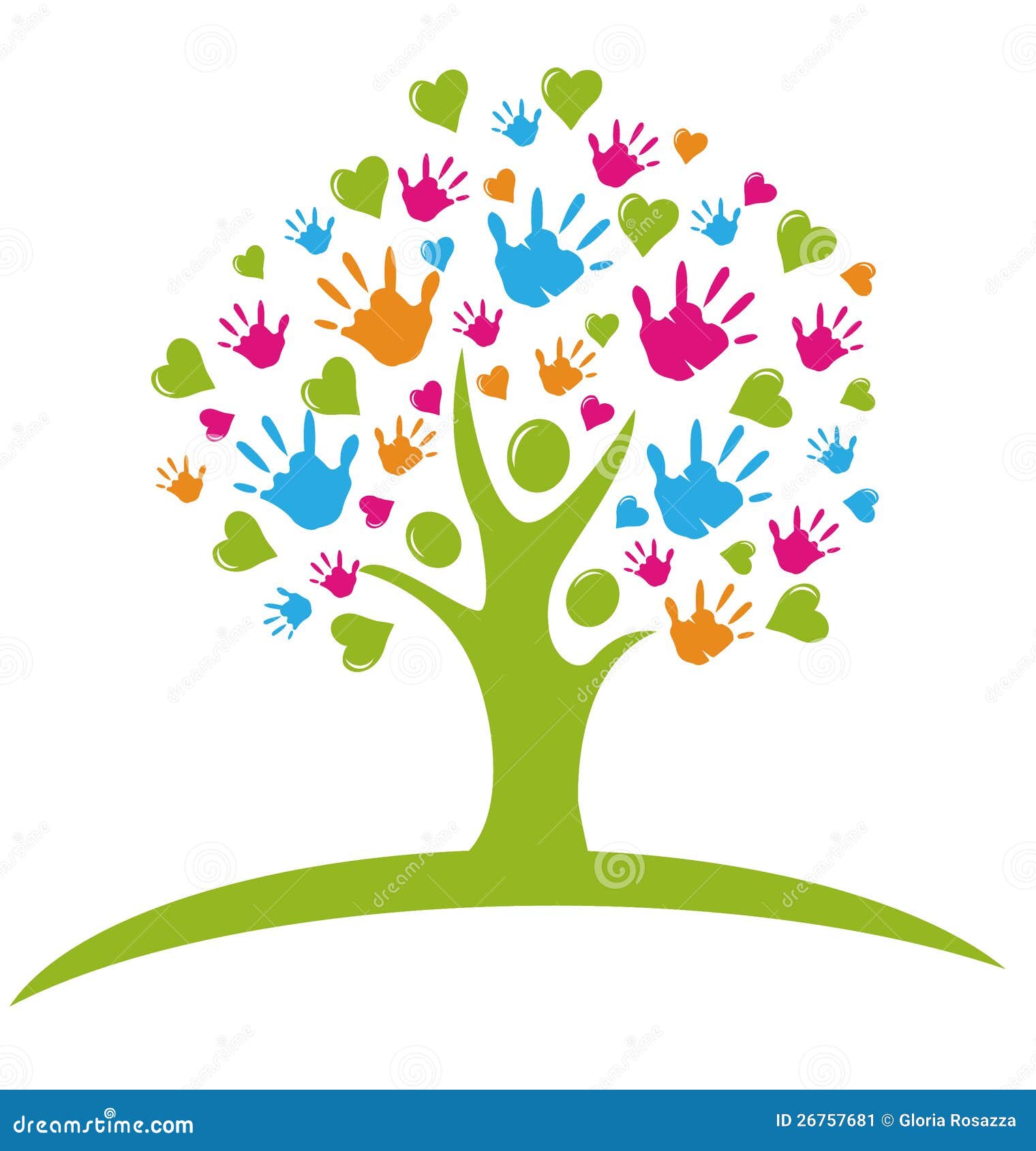 tree with hands and hearts logo