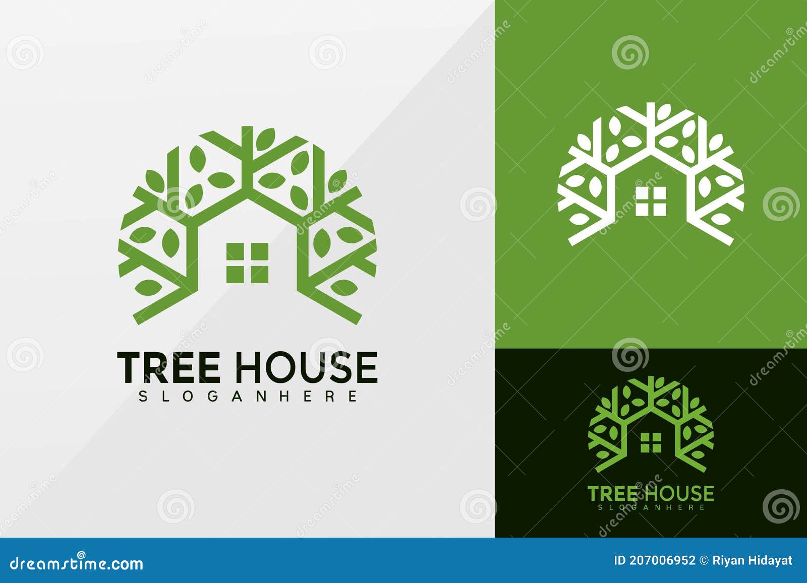 Tree House Business Logo Vector, Brand Identity Logos Design