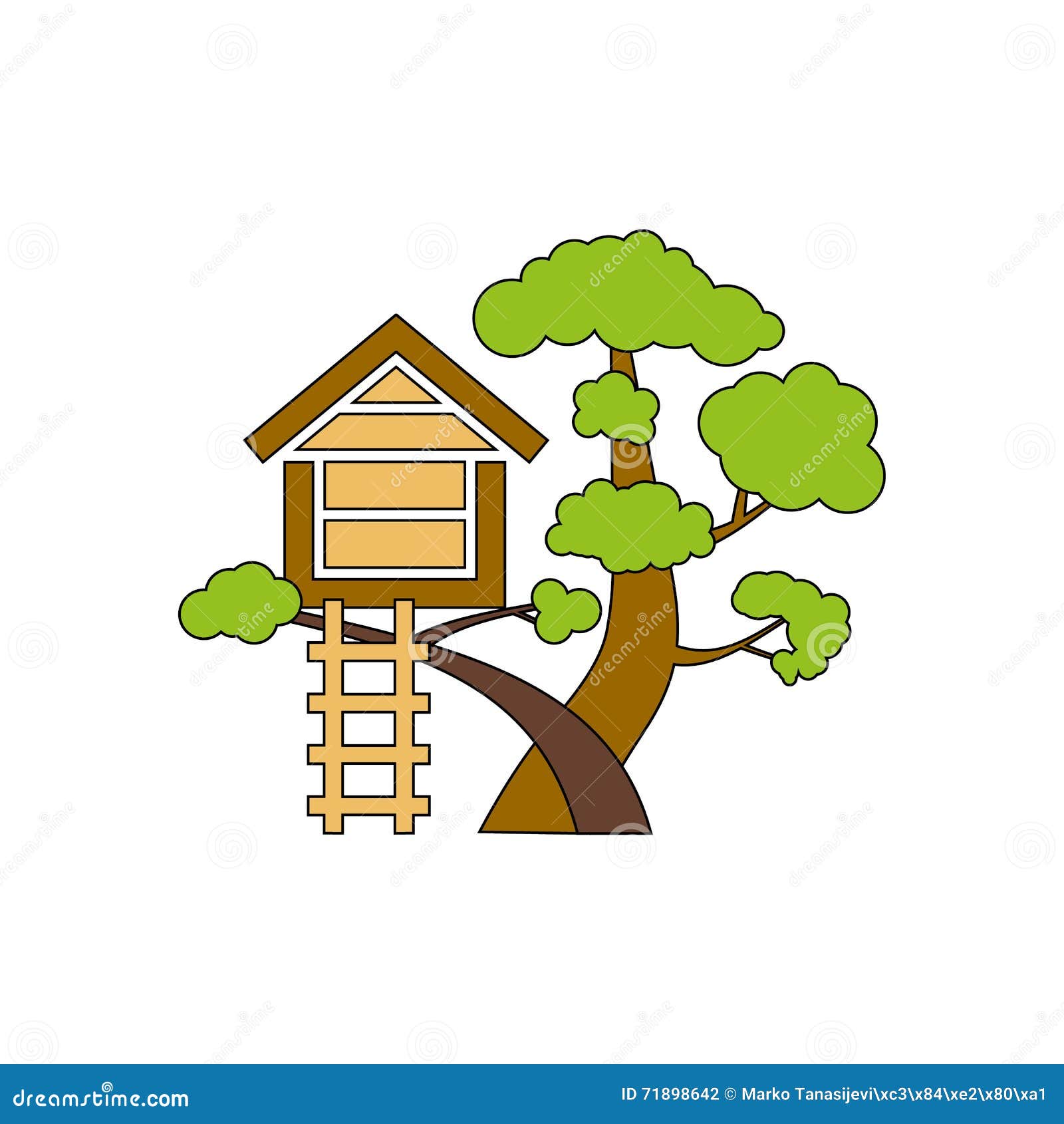 Tree House Stock Vector - Image: 71898642