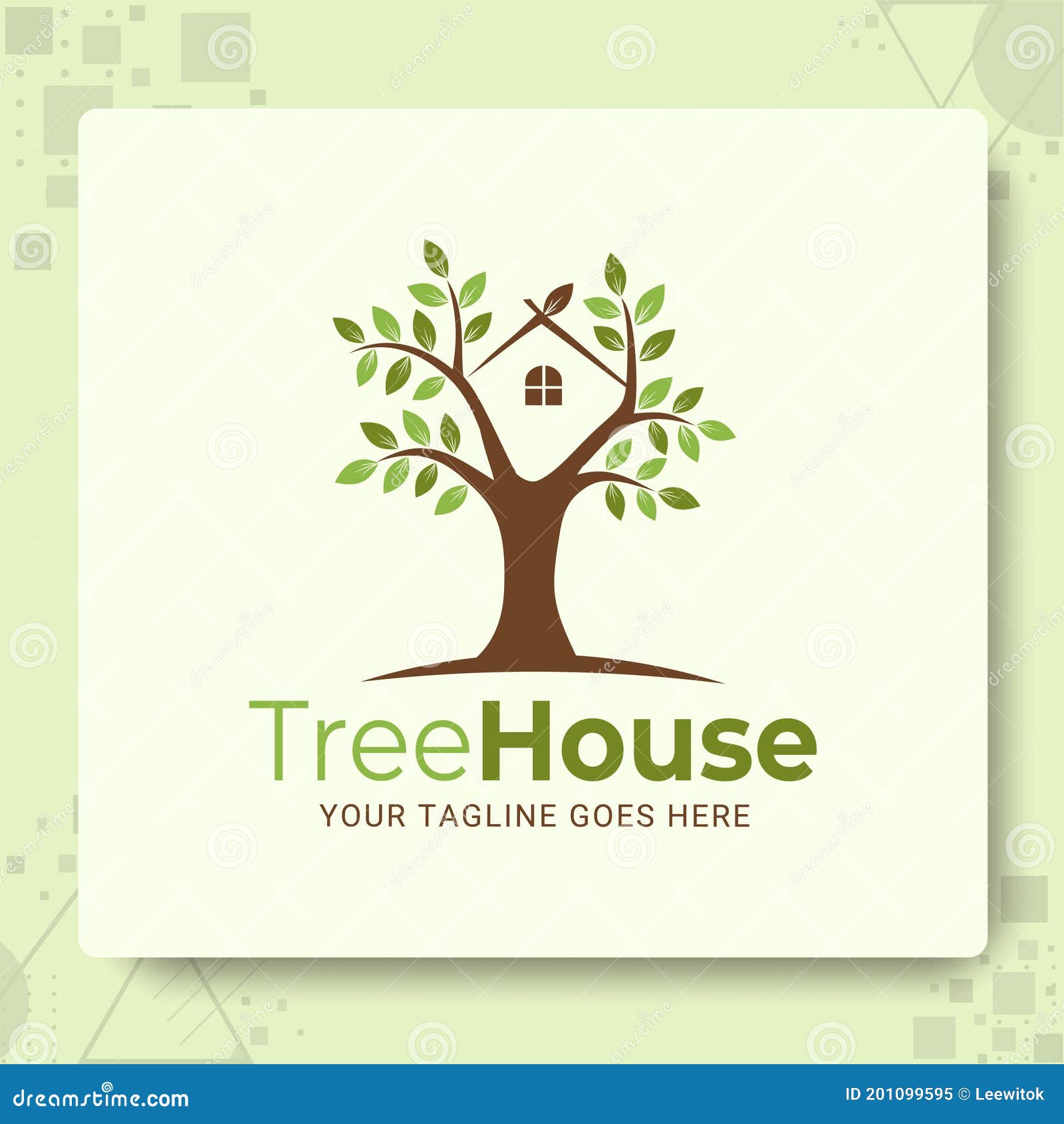 Tree House Logo Designs Template Stock Vector Illustration of forest