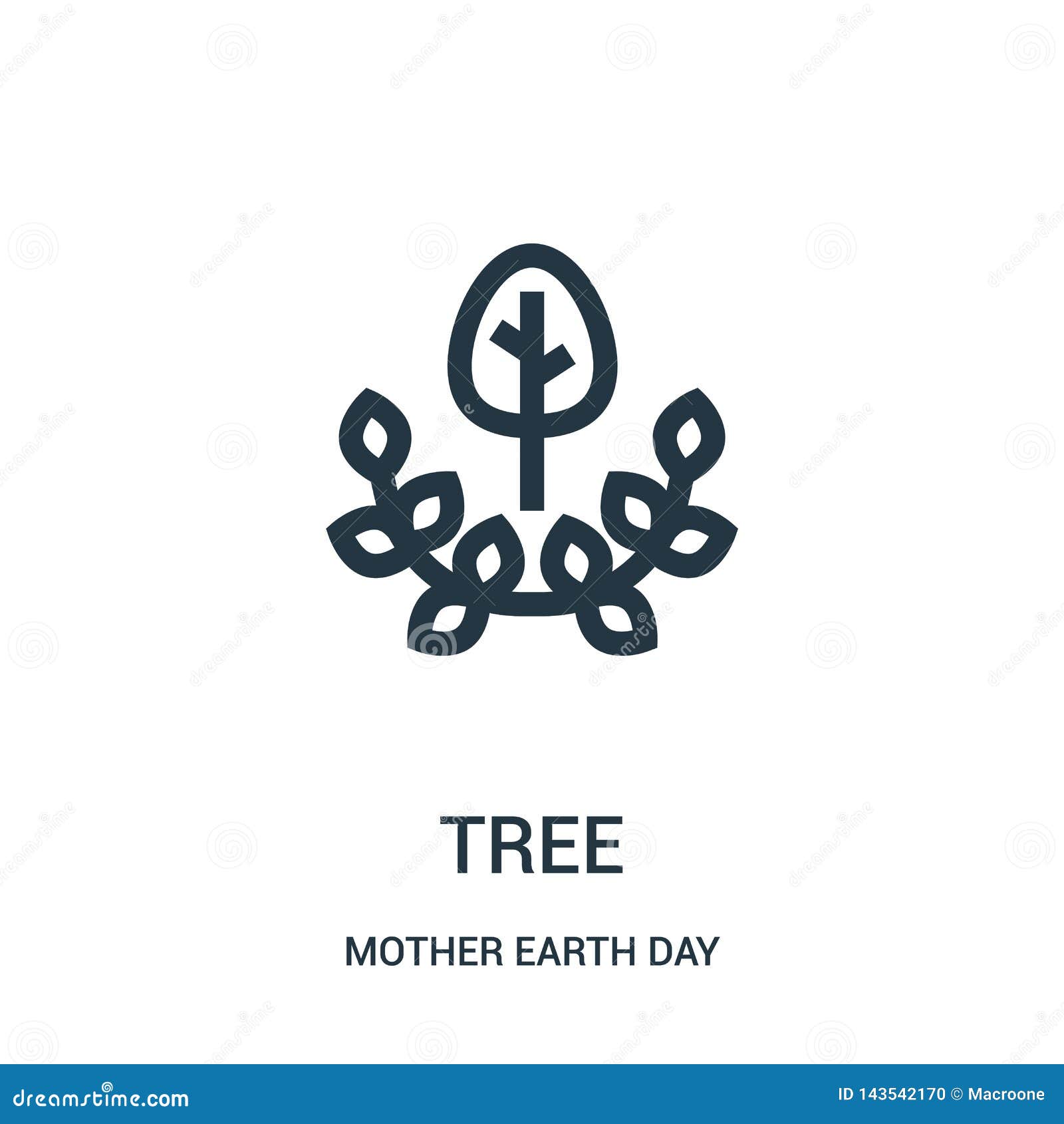 Download Tree Icon Vector From Mother Earth Day Collection. Thin Line Tree Outline Icon Vector ...