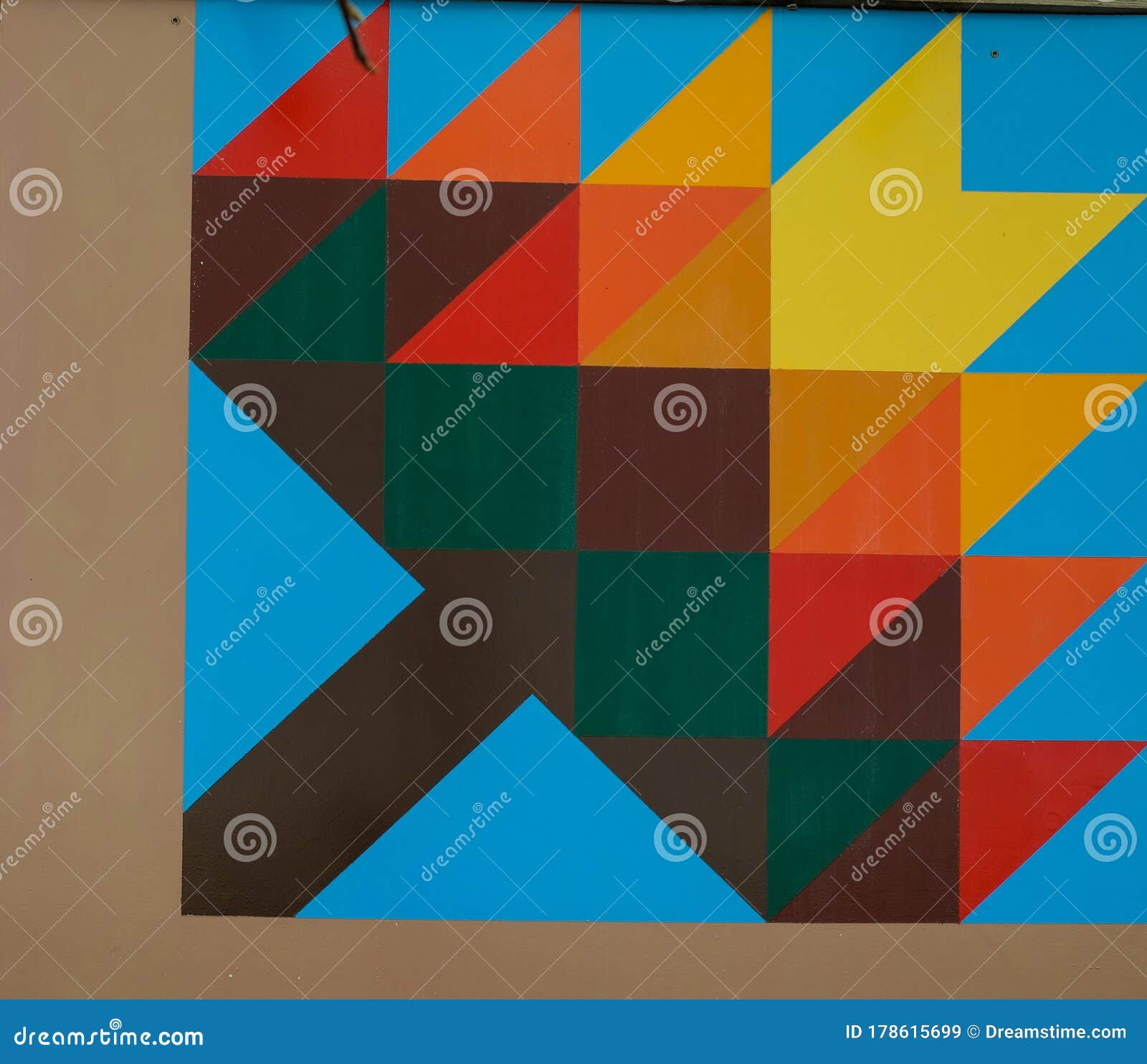 Barn Quilt Close Up `Tree Of Life` At Legacy Gardens Staples MN Stock Illustration