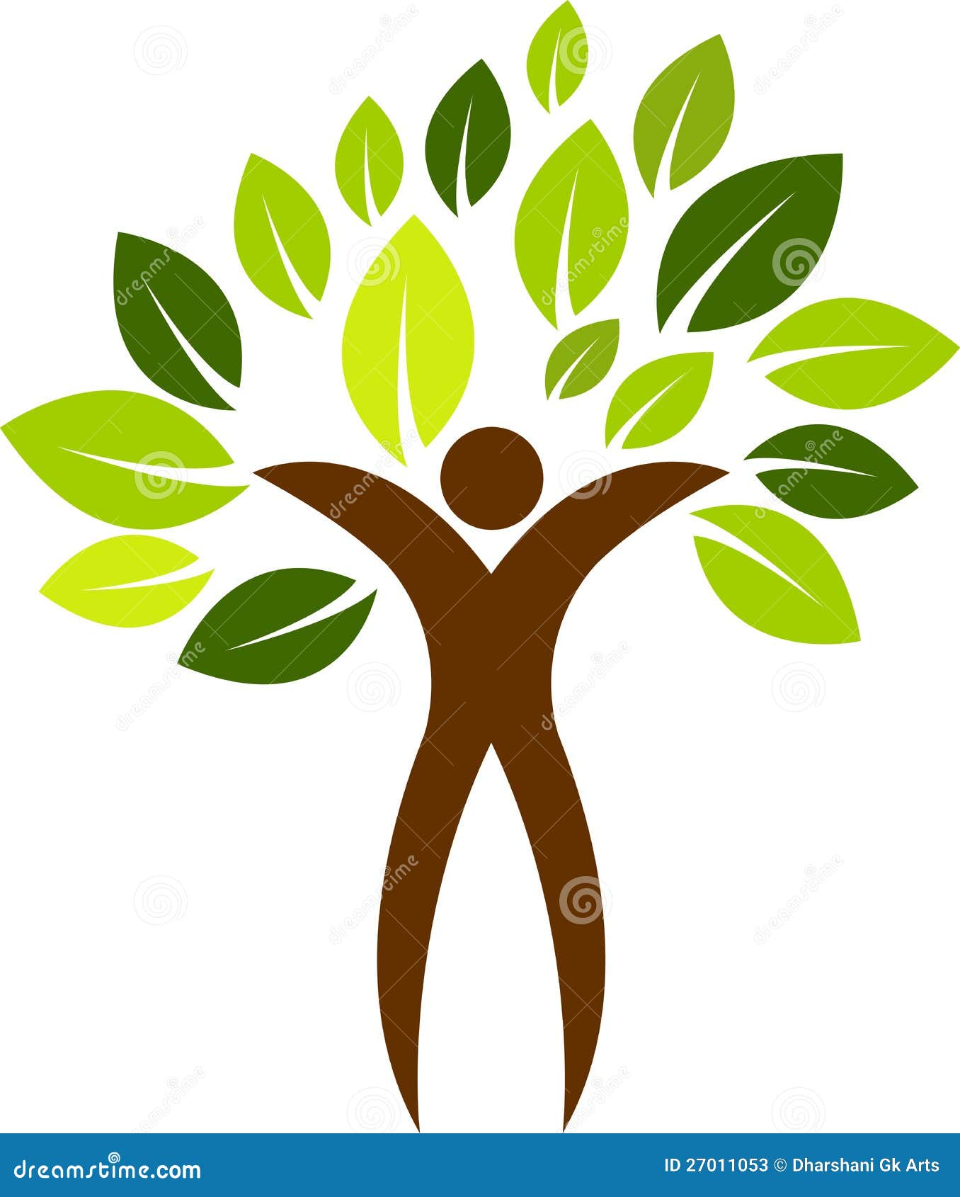 Tree man stock vector. Illustration of emblem, abstract 27011053