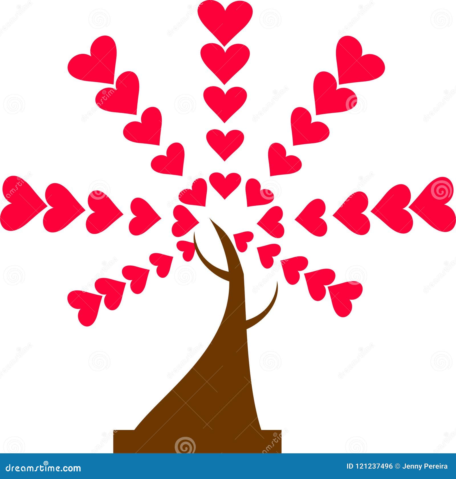 tree person red hearts 2