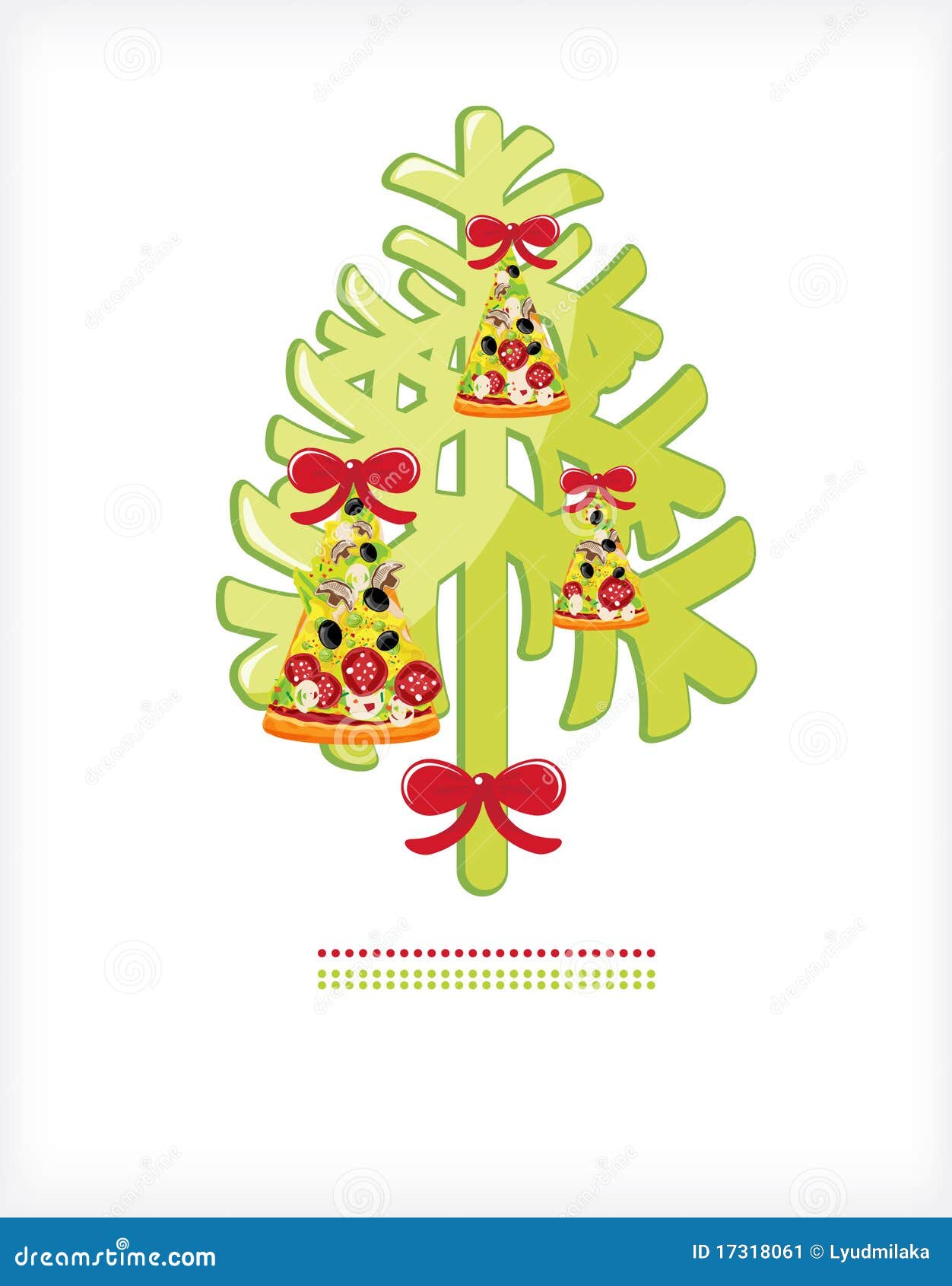 Tree Pizza stock vector. Illustration of bistro, delicacy 17318061