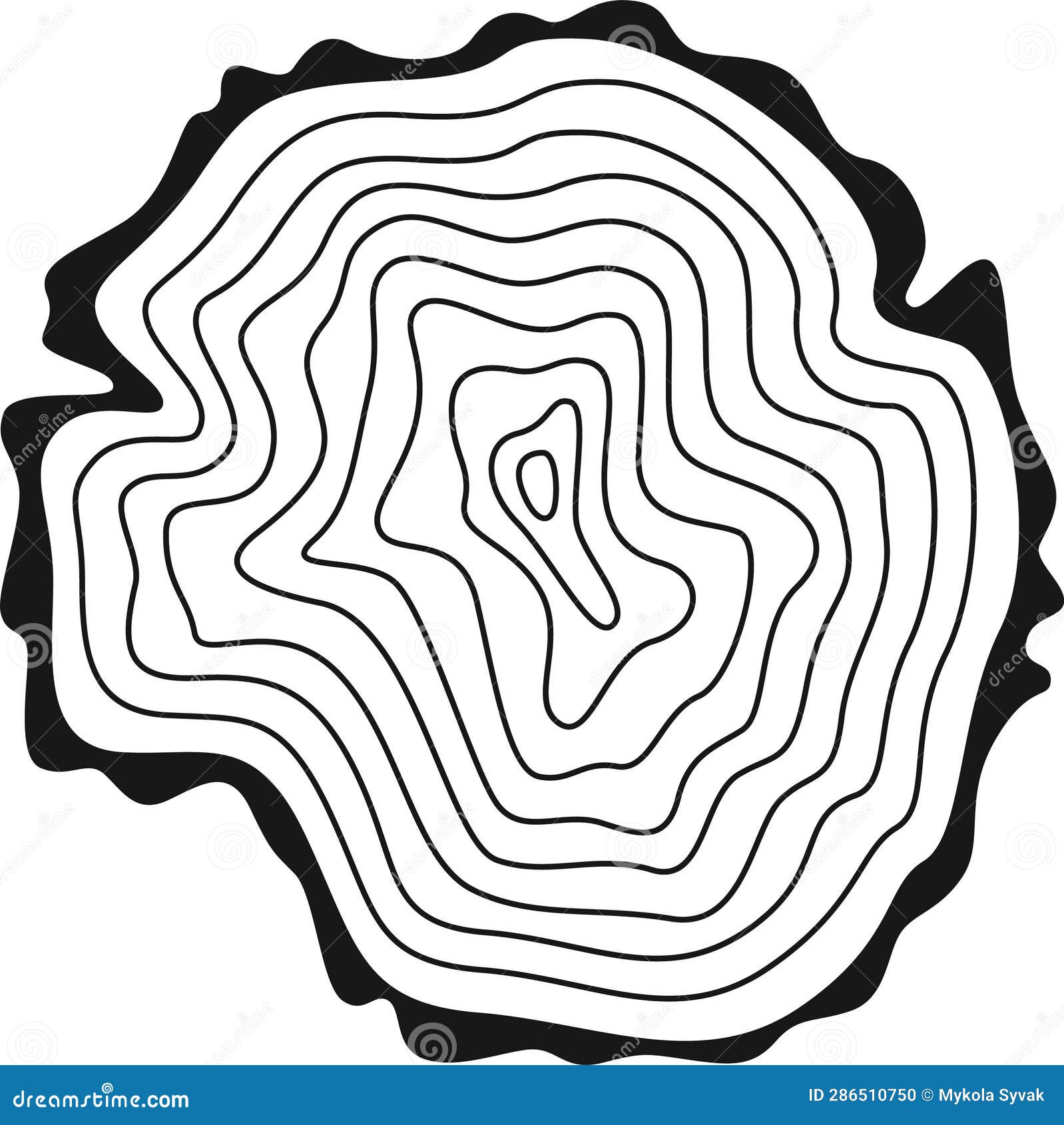 Tree Ring Wood Circle stock vector. Illustration of pattern 286510750