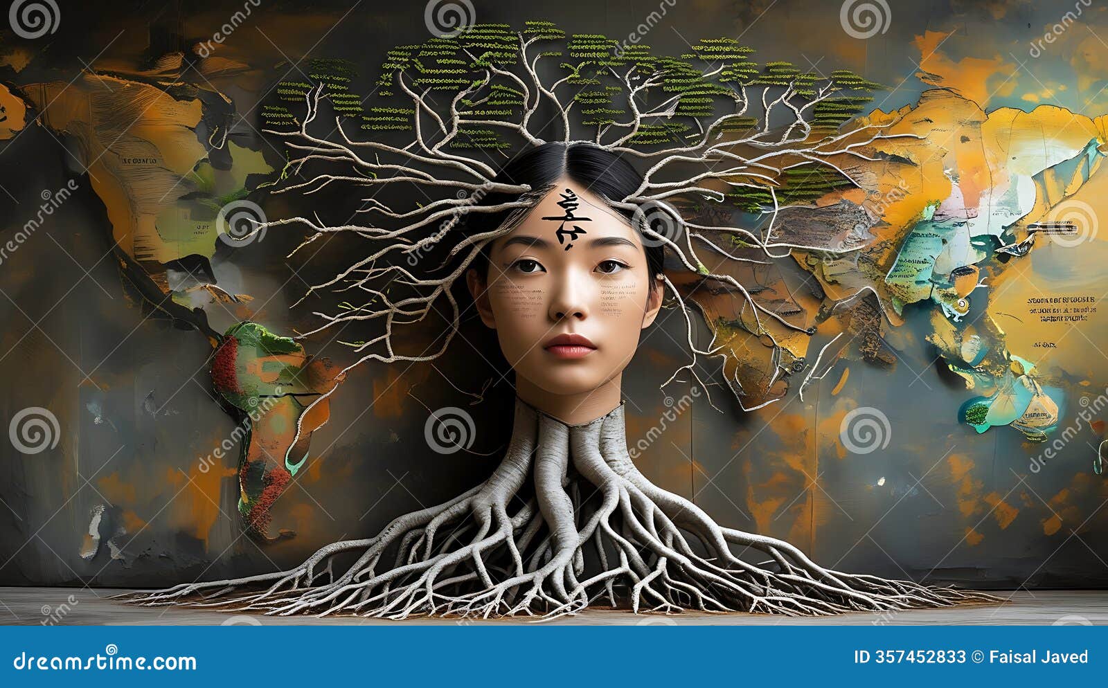 tree with roots d like language scripts and global branches