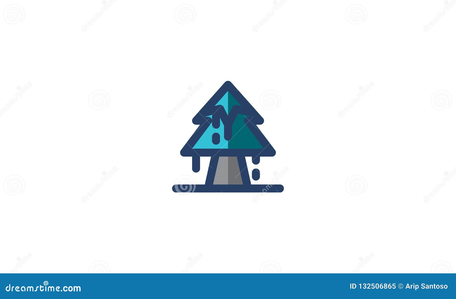 Download Tree Snow Icon Winter Template Vector Stock Vector ...