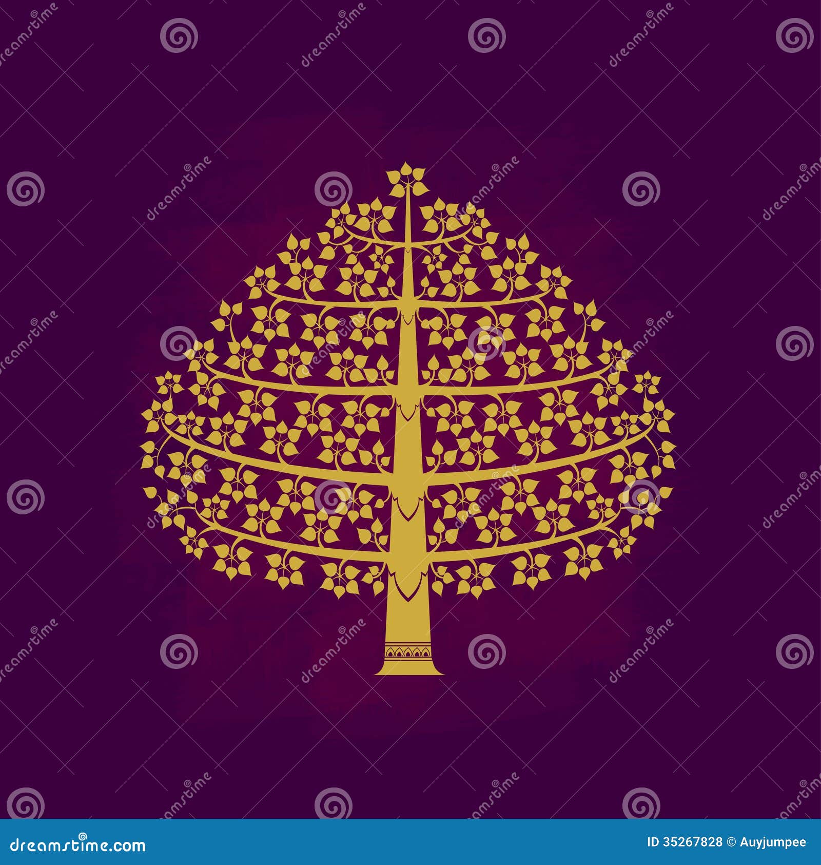 Tree symbol Asia style stock vector. Illustration of element 35267828