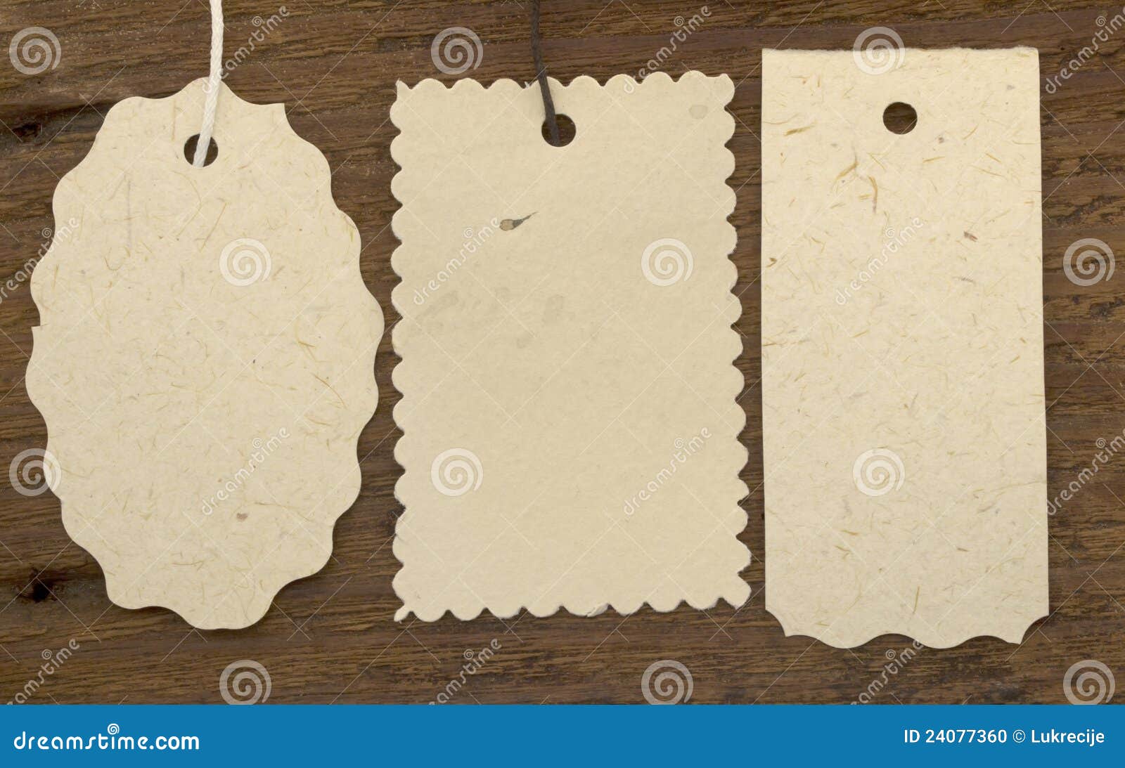 Tree tags or labels stock photo. Image of coupon, ripped 24077360