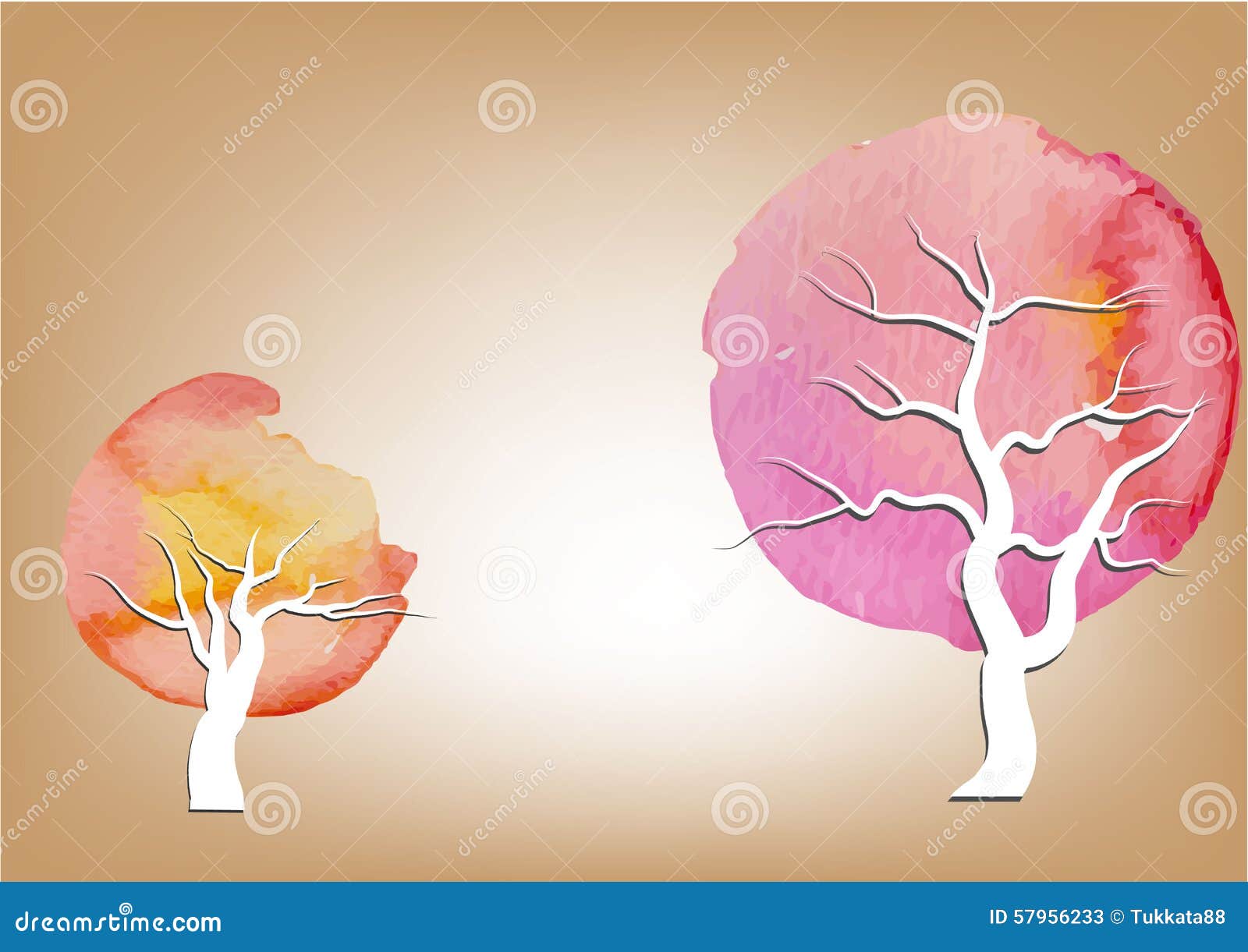Tree,White Paper Cut Trees Watercolor Background, Abstract,Vector Illustration Stock Vector - Illustration Of Tree, Trees: 57956233