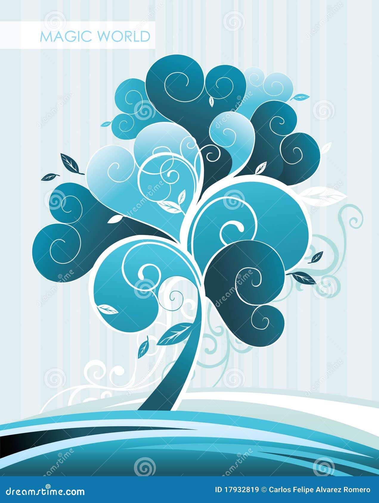 Tree winter abstract stock vector. Illustration of mountain 17932819