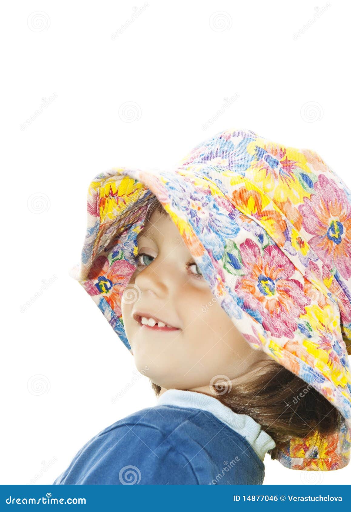 Tree Years Old Girl With Hat Profile Picture. Image 14877046