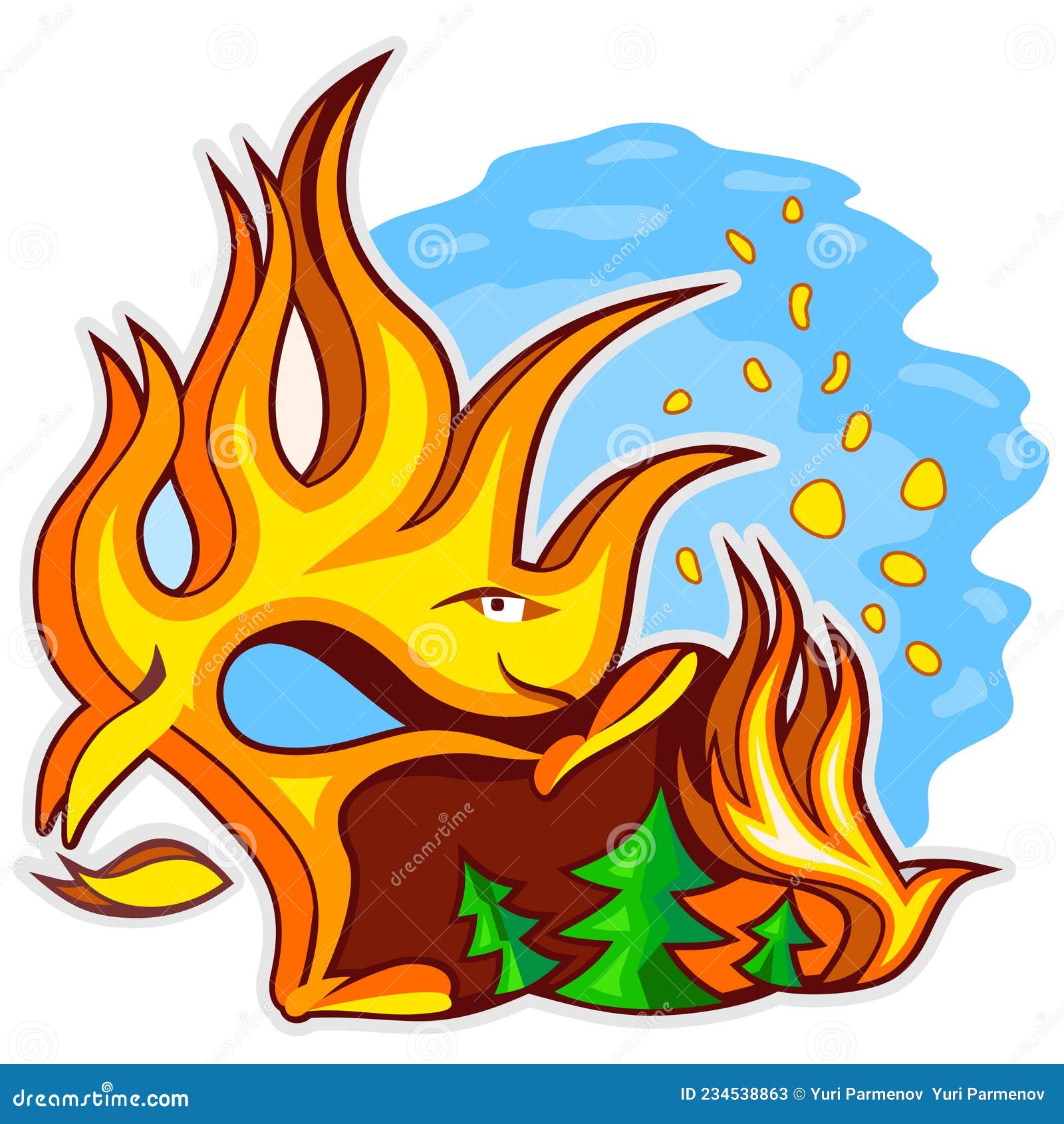 Trees is on Fire. Environmental Poster. Take Care of the Forest. Protecting  the World Stock Vector - Illustration of graphic, ecology: 234538863