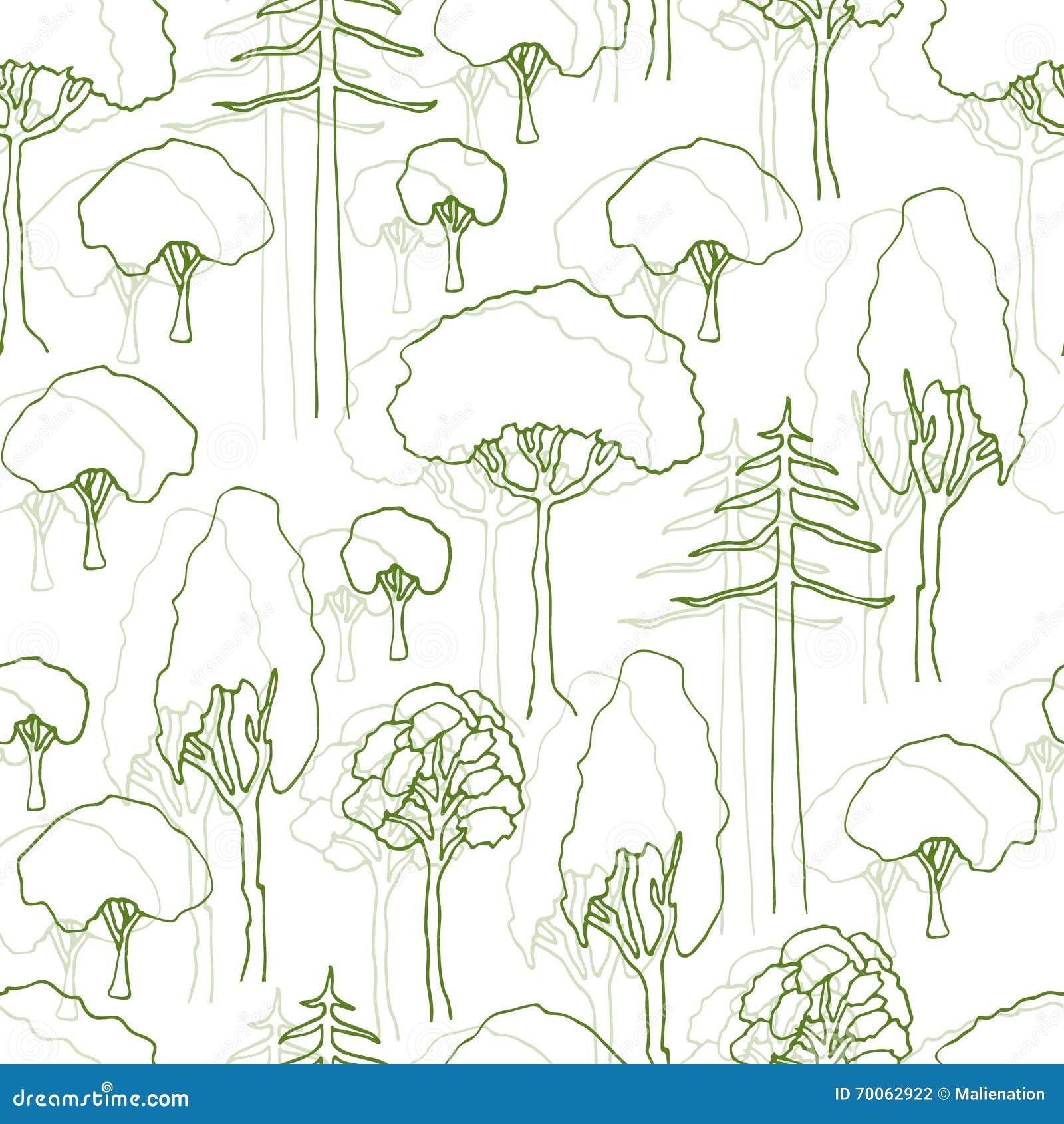 trees pattern.  seamless pattern of trees silhouette.  for wrapping, eco packaging, web site background