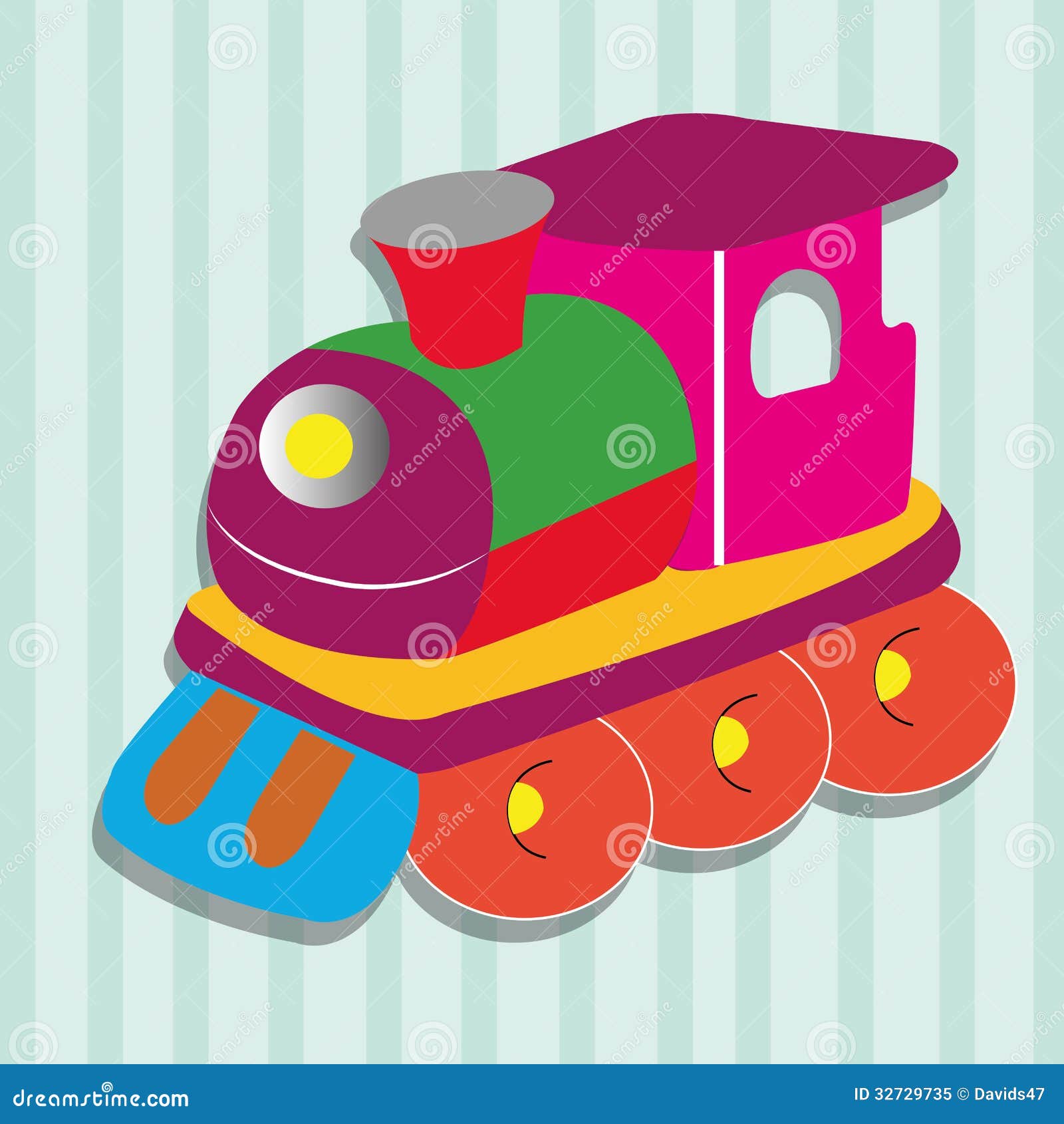 Brinquedo do trem especial em linhas azuis especiais fundo