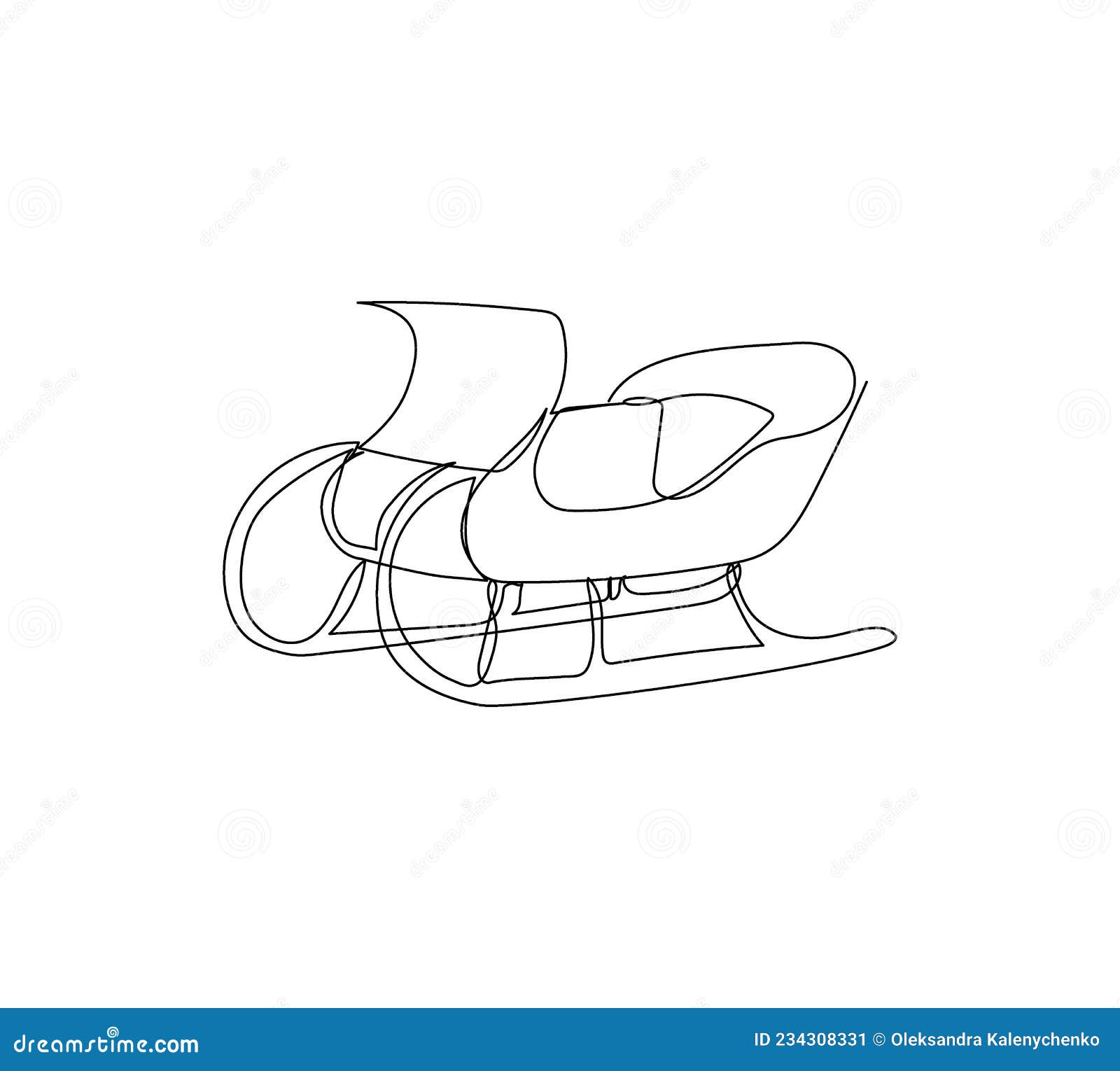 um desenho de linha contínuo do boneco cavalo de madeira clássico