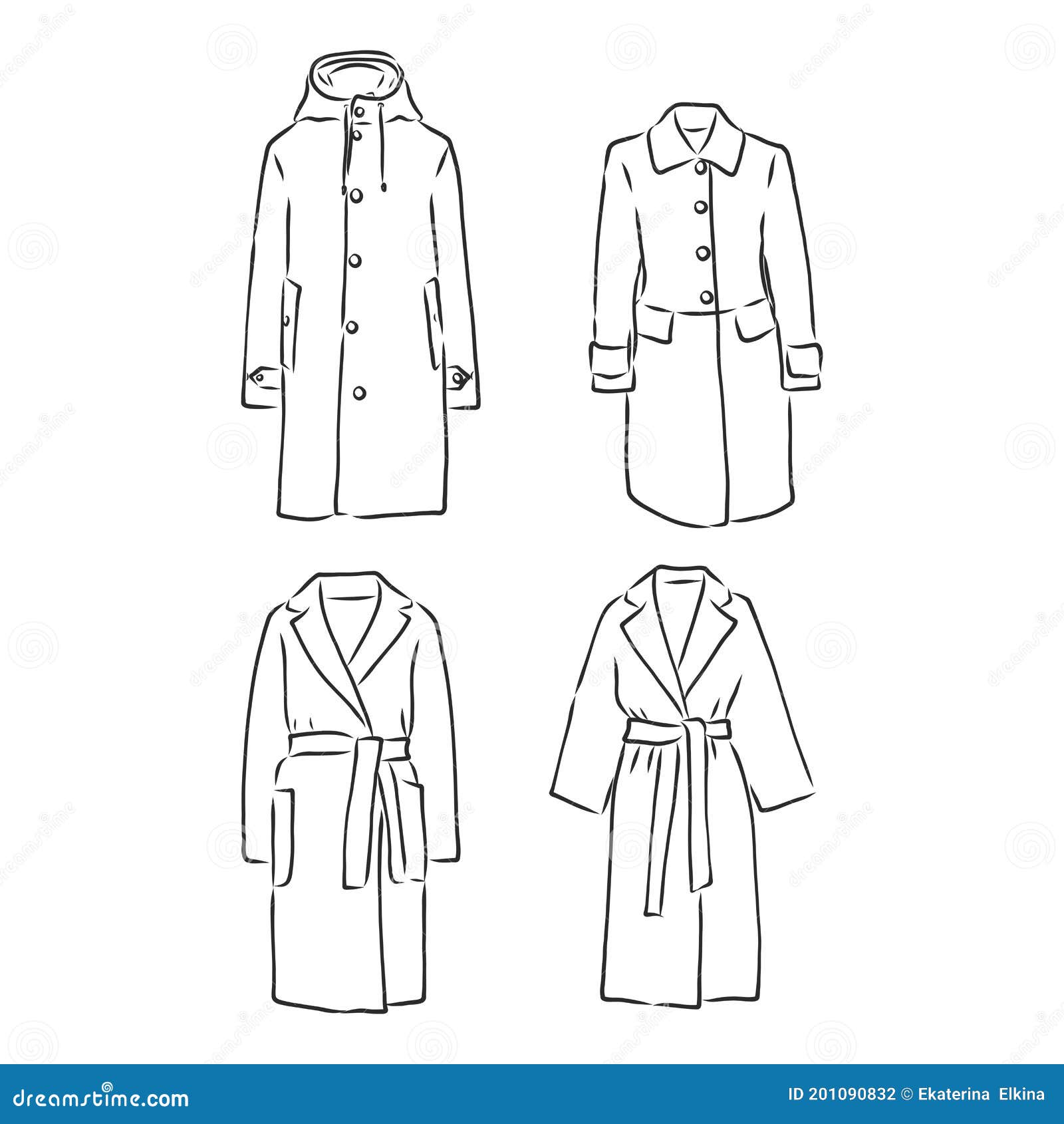How to Draw a Jacket Step by Step - EasyLineDrawing