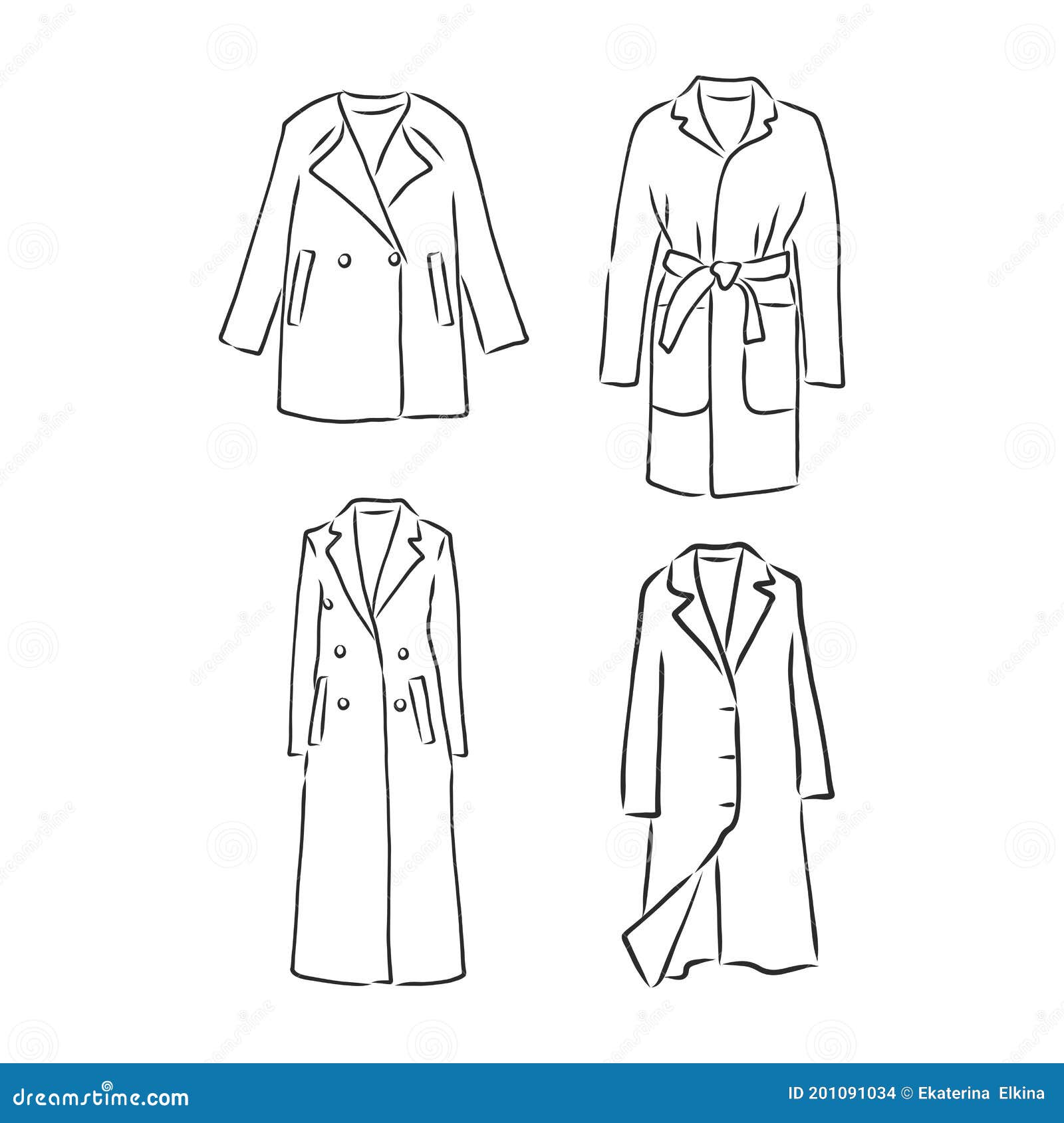 Short And Long Female Coat On Mannequins High-Res Vector Graphic - Getty  Images