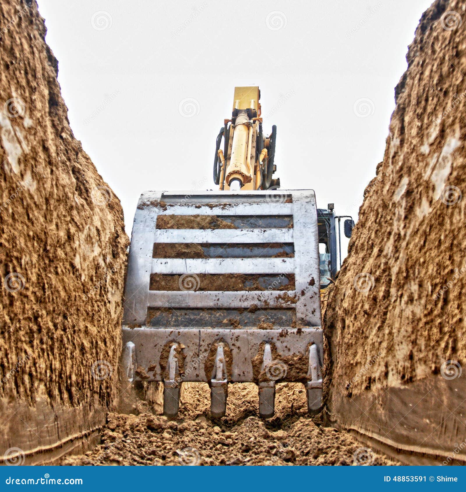 Trench stock image. Image of construction, excavate, digger 48853591