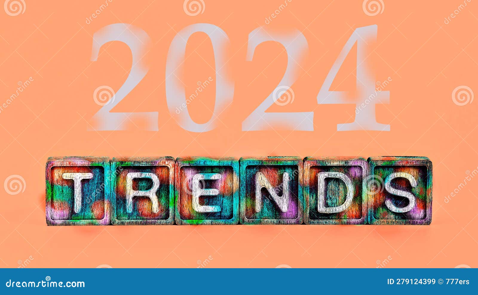 2024 Trends. 2024 Trends on Apricot Crush Background, Color of the Year