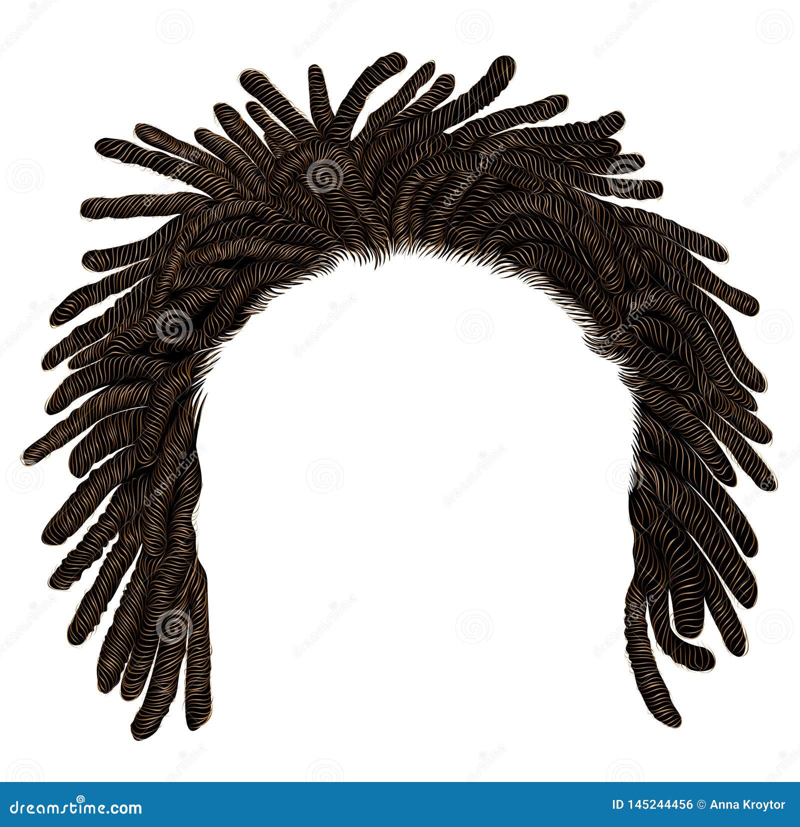 Trendy African Hair Dreadlocks . Realistic 3d . Fashion Beauty Style Stock  Illustration - Illustration of avatar, barber: 145244456