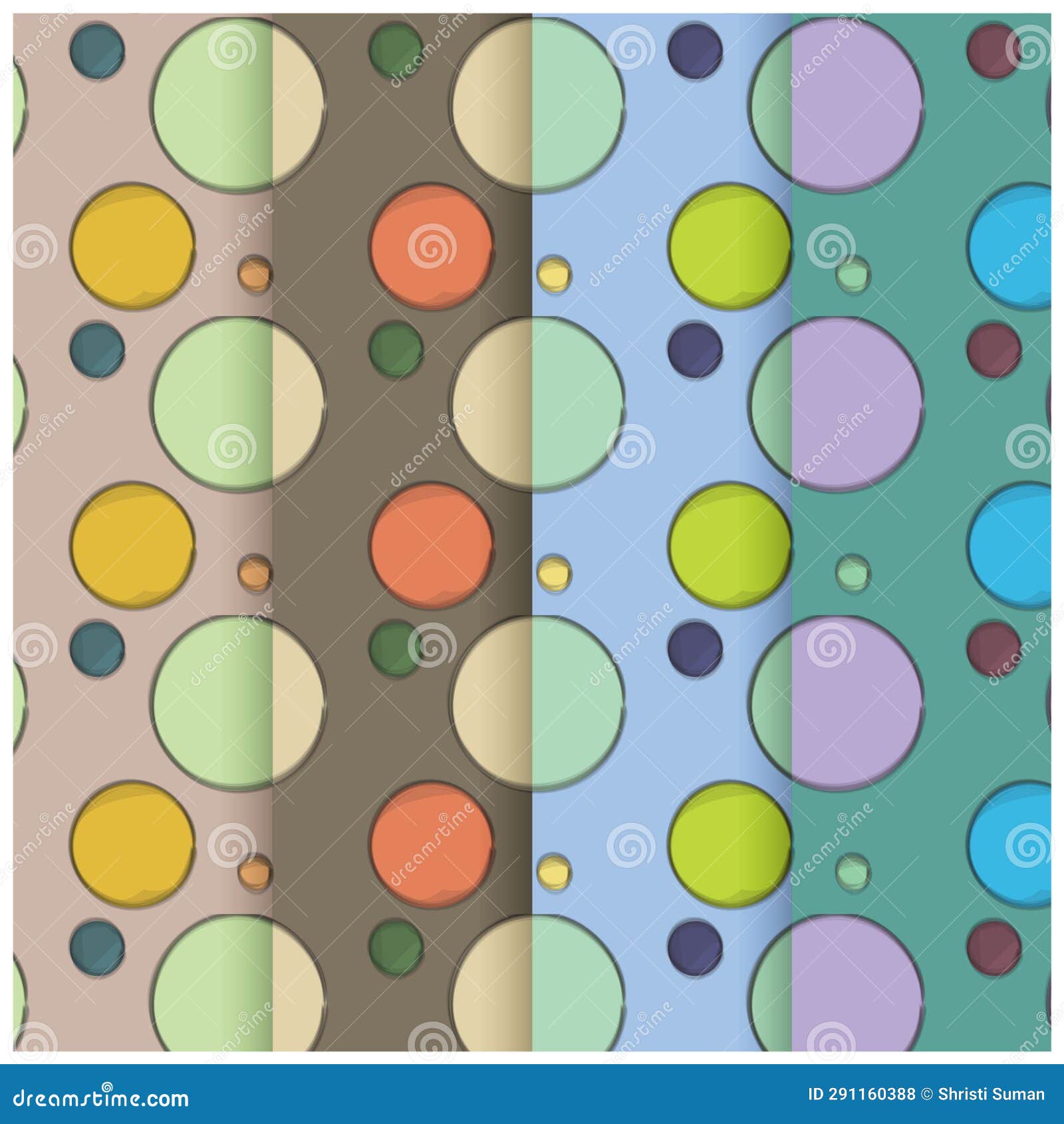 trendy big small mix polka dot seamless print with color ways