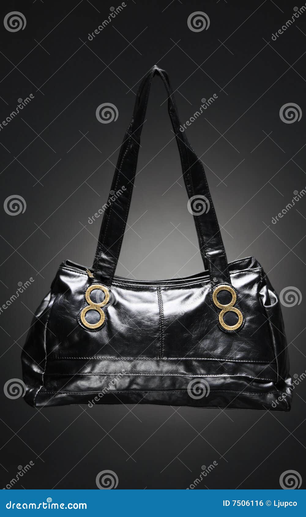 Trendy black purse stock photo. Image of detail, accessory 7506116