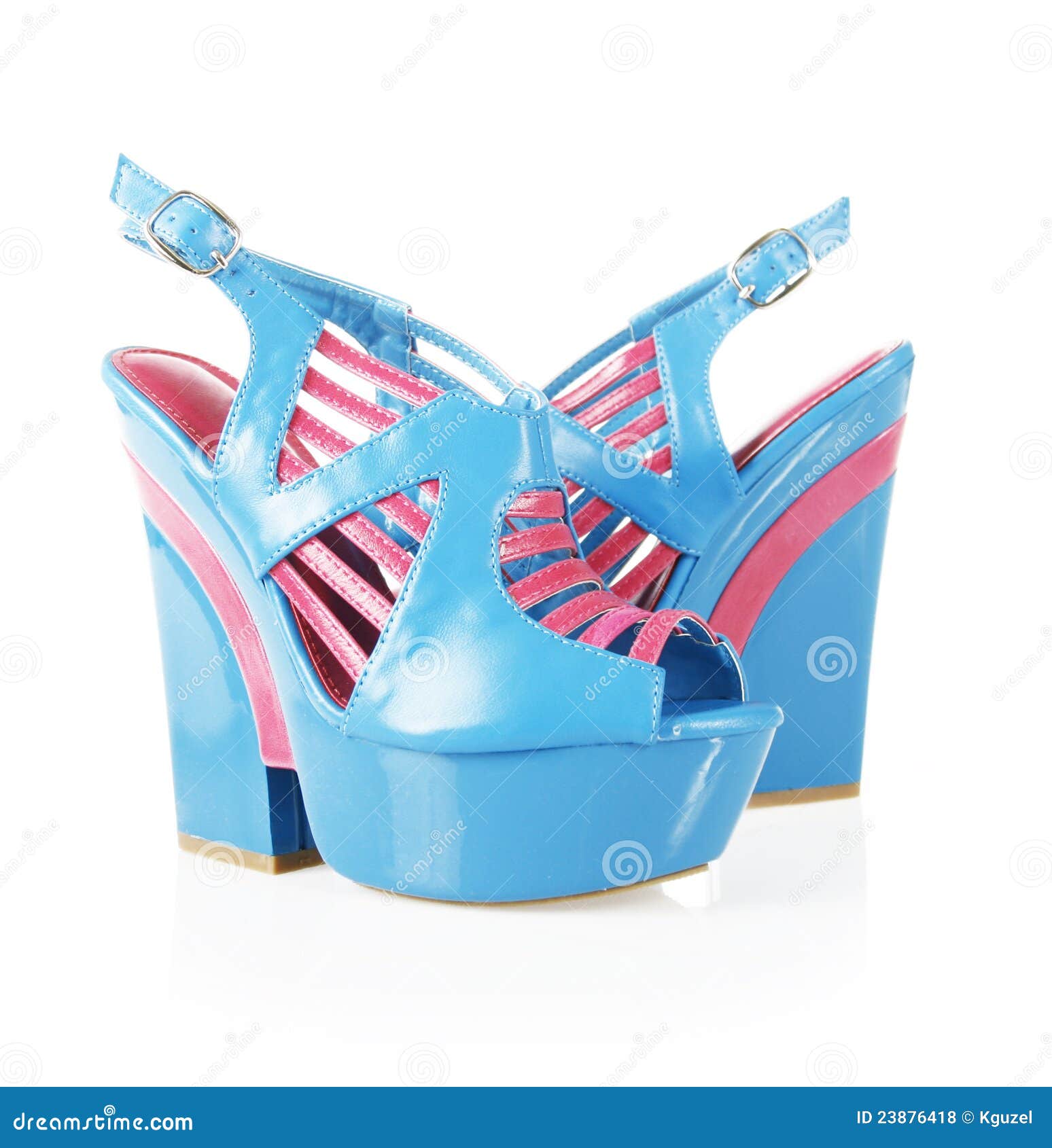Trendy blue wedges shoes stock photo. Image of date, blue 23876418