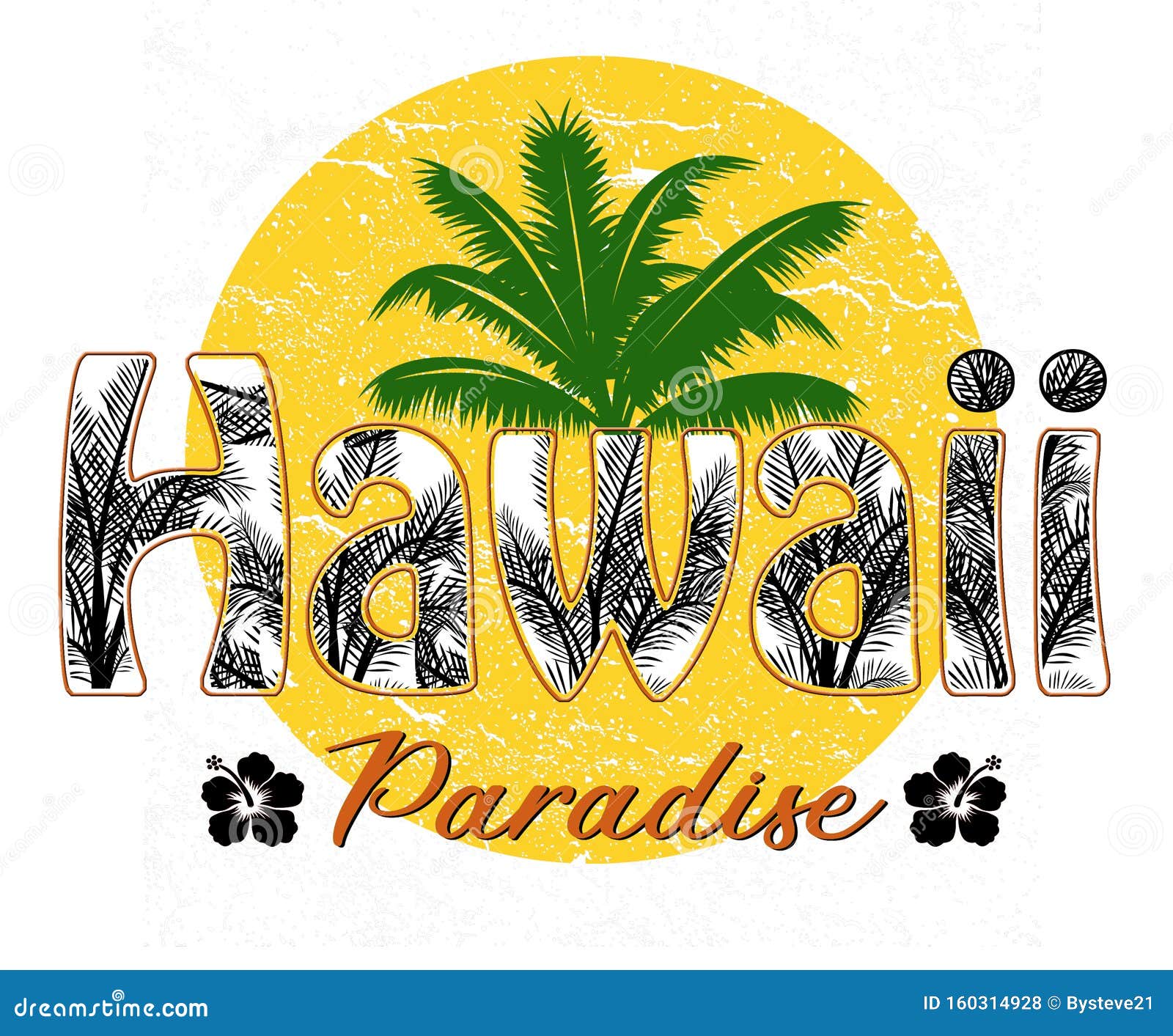 trendy fashion t-shirt print for textile hawaii text  pattern
