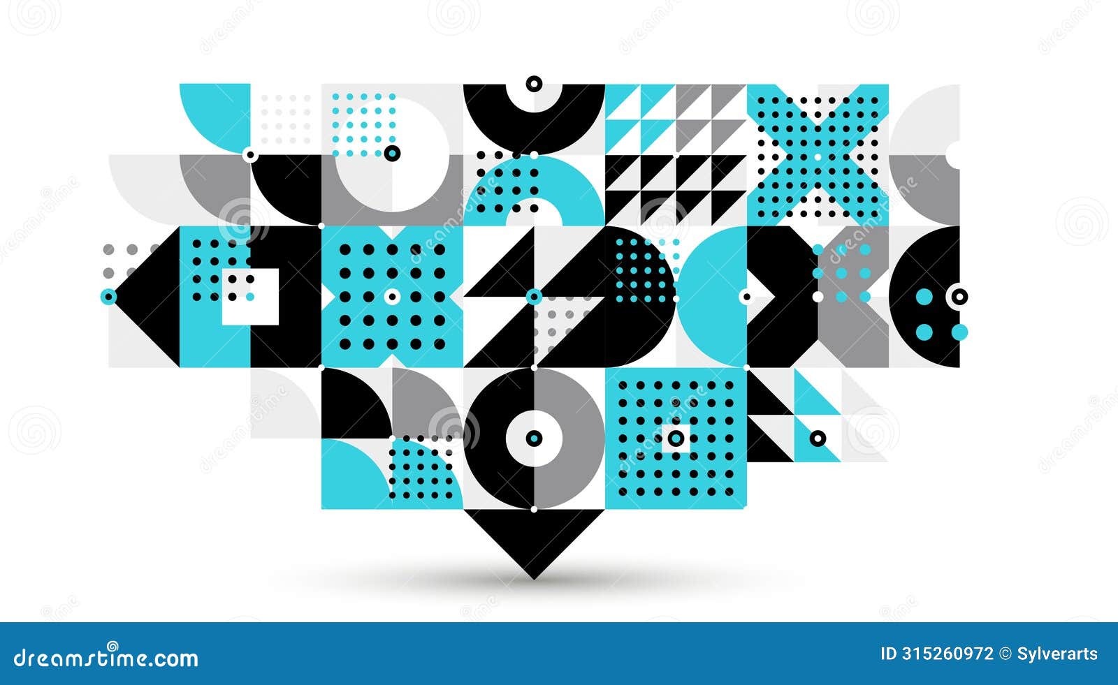 trendy geometric  motif, abstract geometry modular tiling composition, wallpaper 70s retro wallpaper, rhythmic dotted