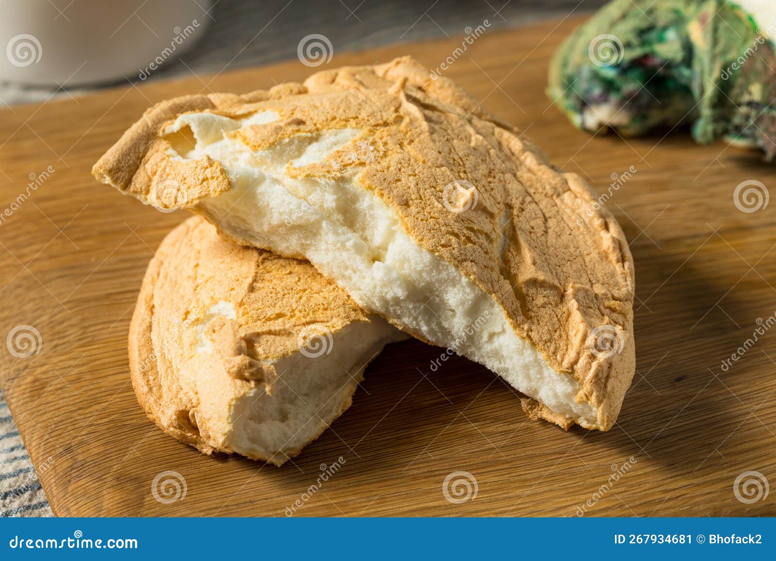 Trendy Homemade Cloud Bread Snack Stock Image Image of food, white