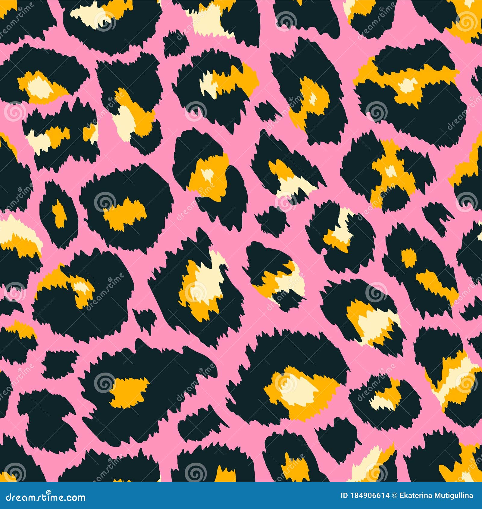 Trendy Leopard Seamless Pattern Pink Stock Vector - Illustration of ...