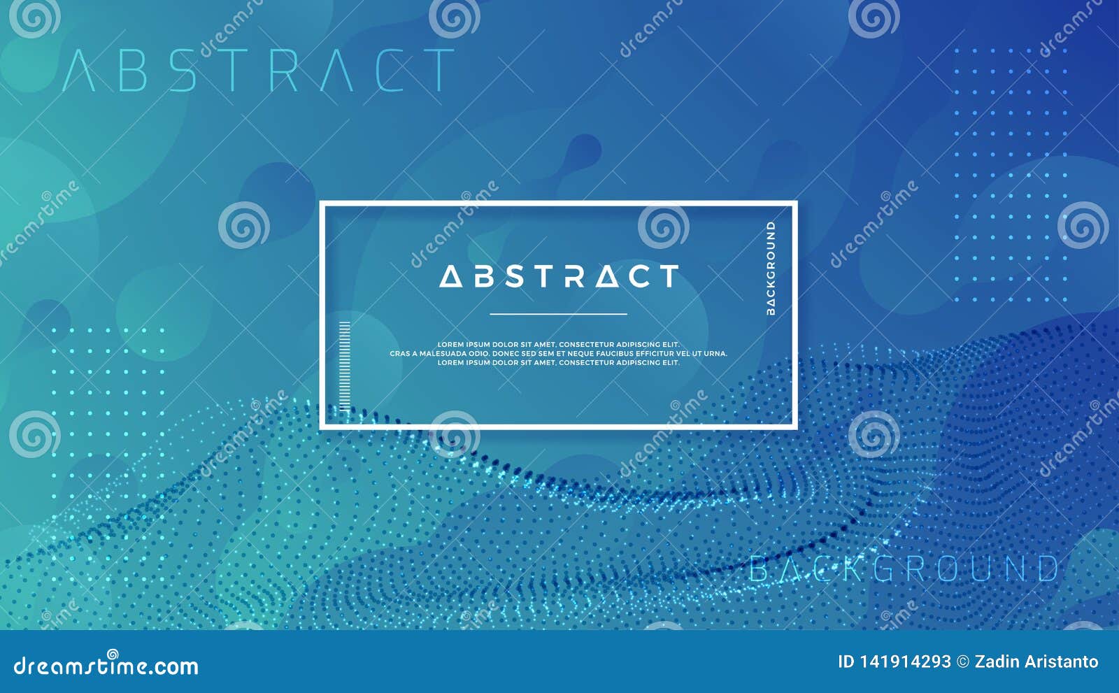 trendy liquid blue background with abstract particle wave combinations. eps10  