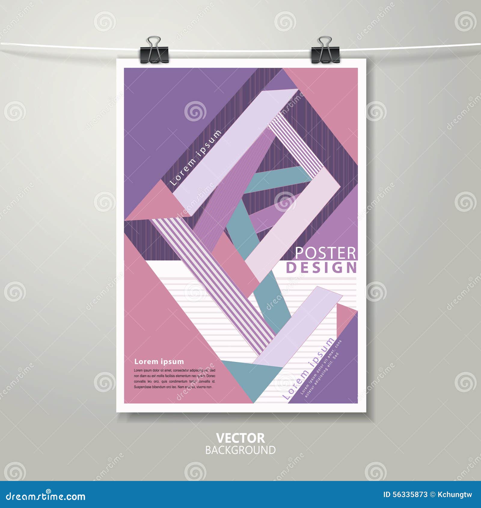 Trendy Poster Template Design Stock Vector Illustration of background