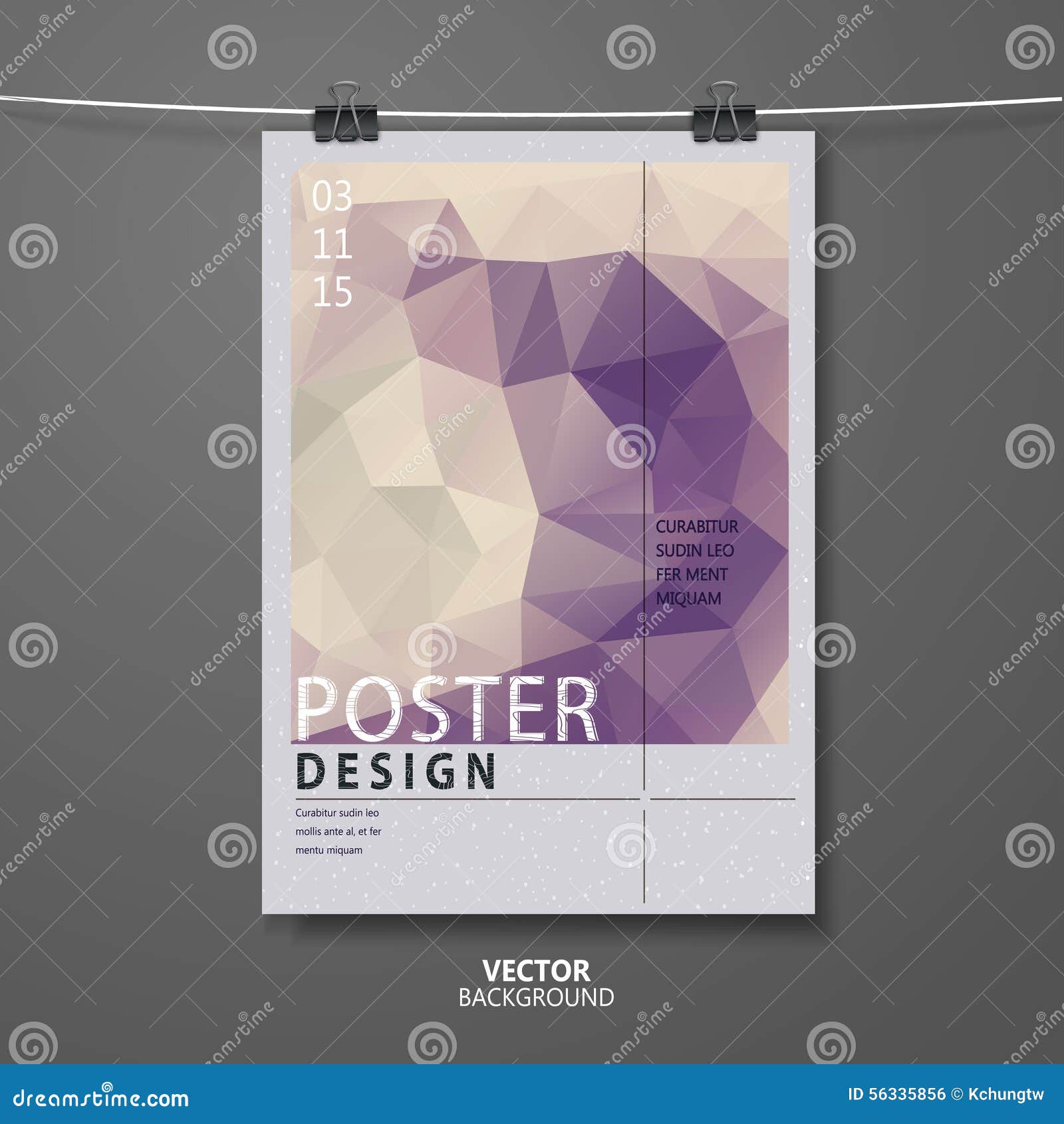 Trendy Poster Template Design Stock Vector Illustration of contemporary, office: 56335856